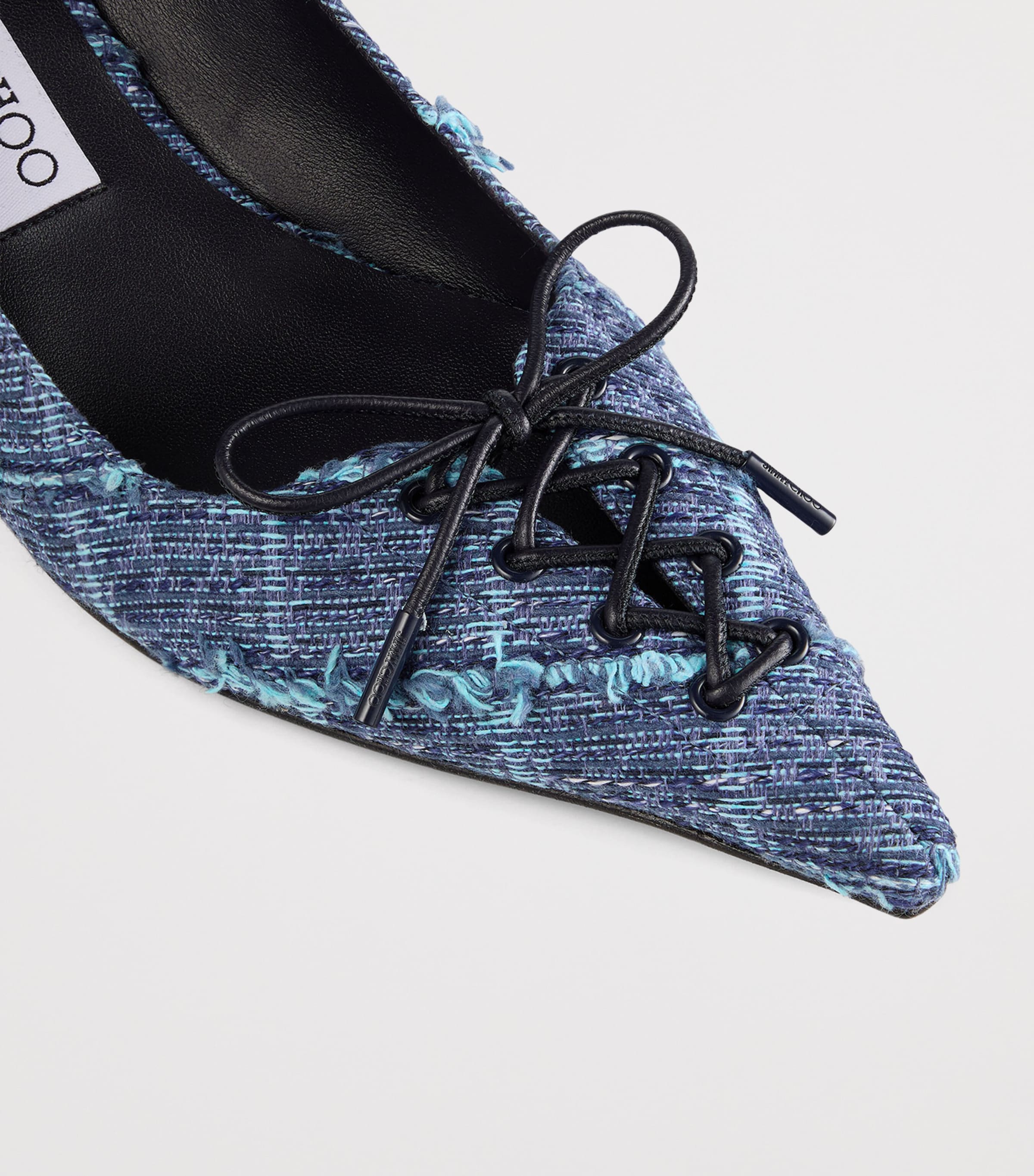 Jimmy Choo Womens Scarlett 50 Denim Tweed Pumps Denim Image 6
