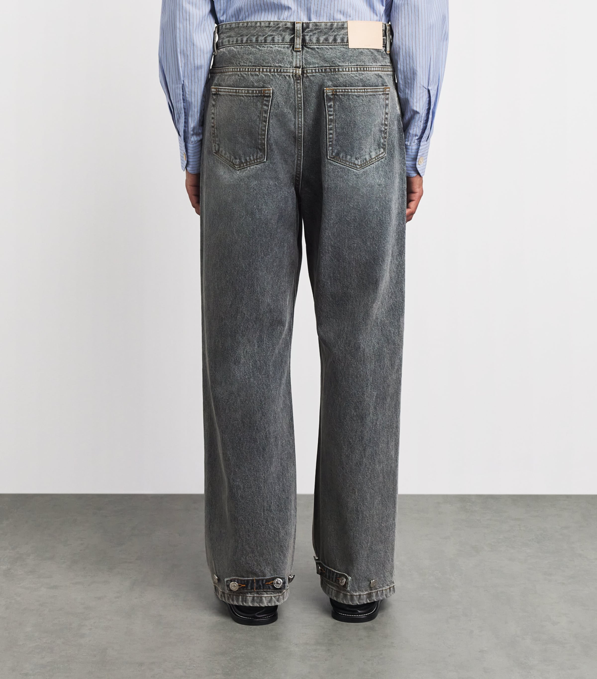 System Mens Wide-Leg Jeans Cool Grey Image 5