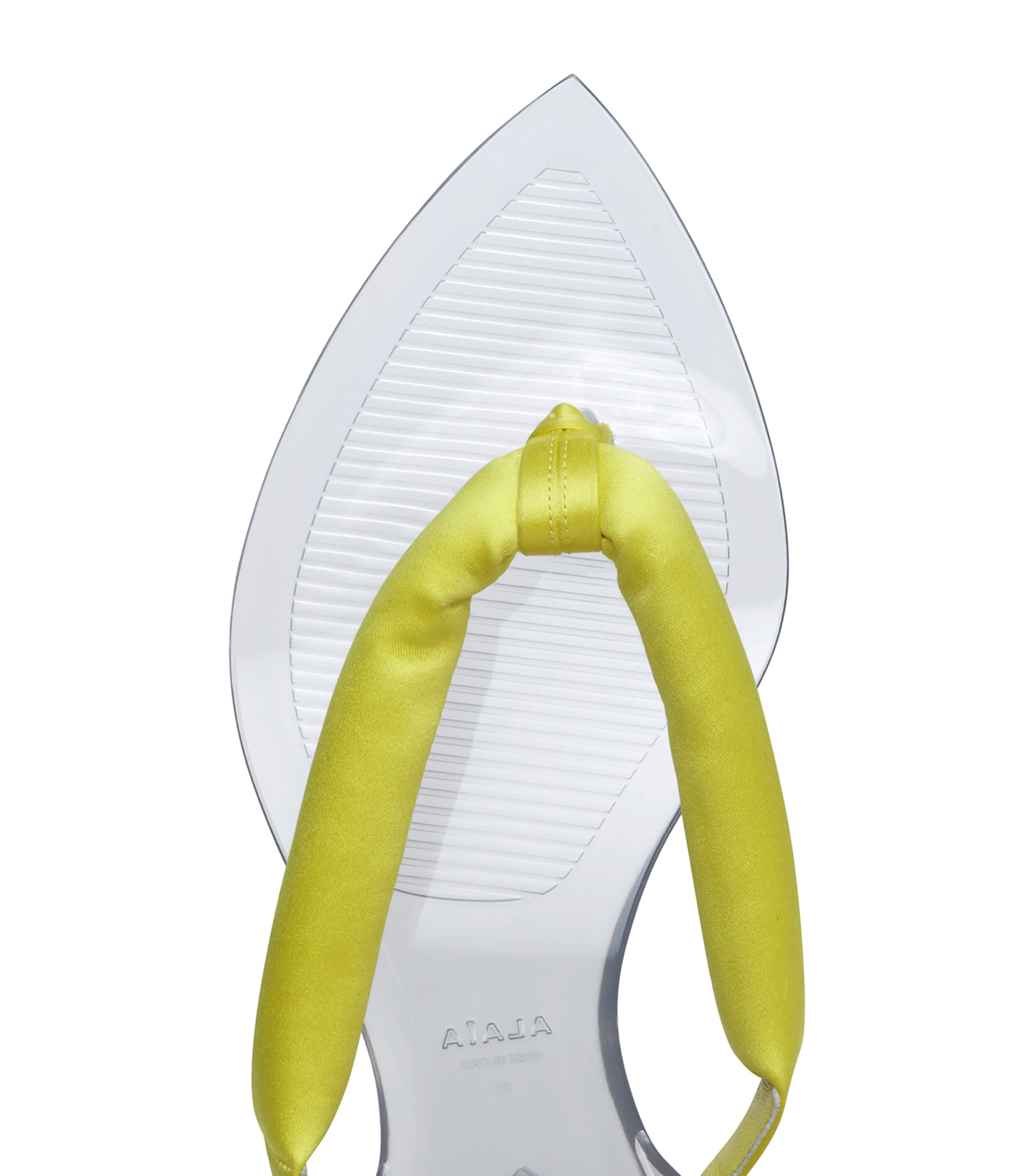 Alaïa Invisible Thong Flip Flops Lemon Yellow Image 4