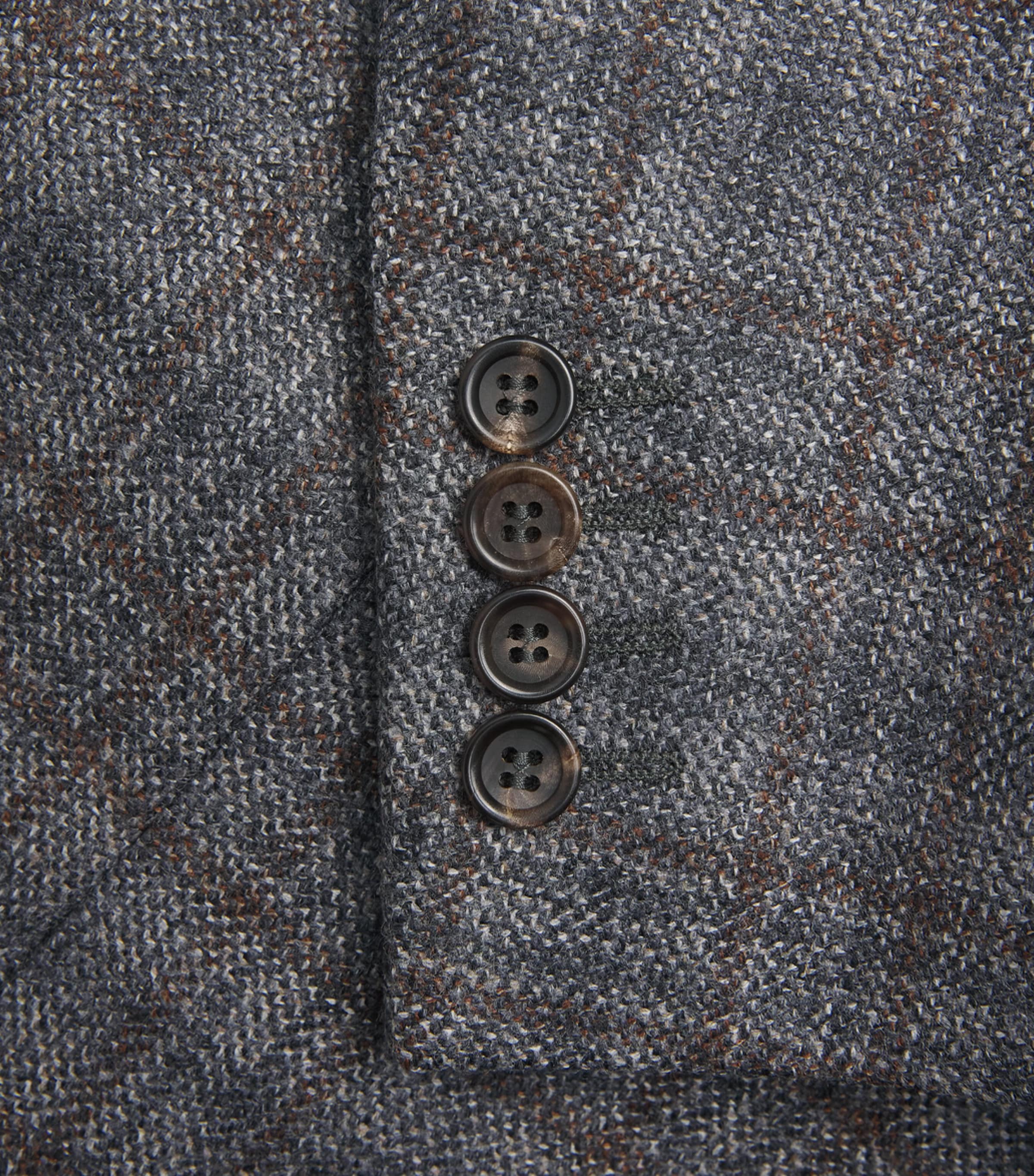 Canali Mens Wool Check Blazer Multi Image 6
