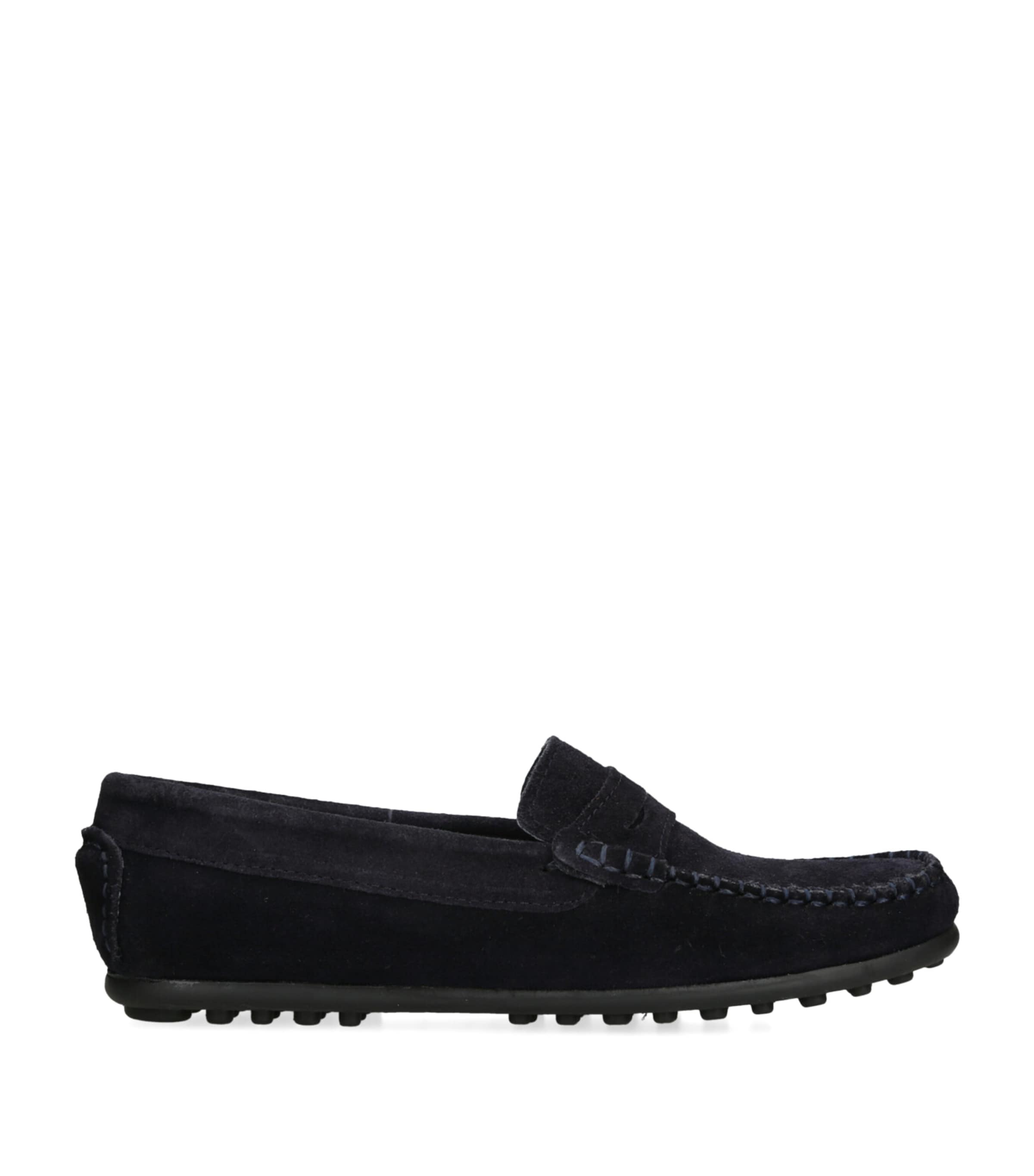 Papouelli Leather Felix Loafers In Navy