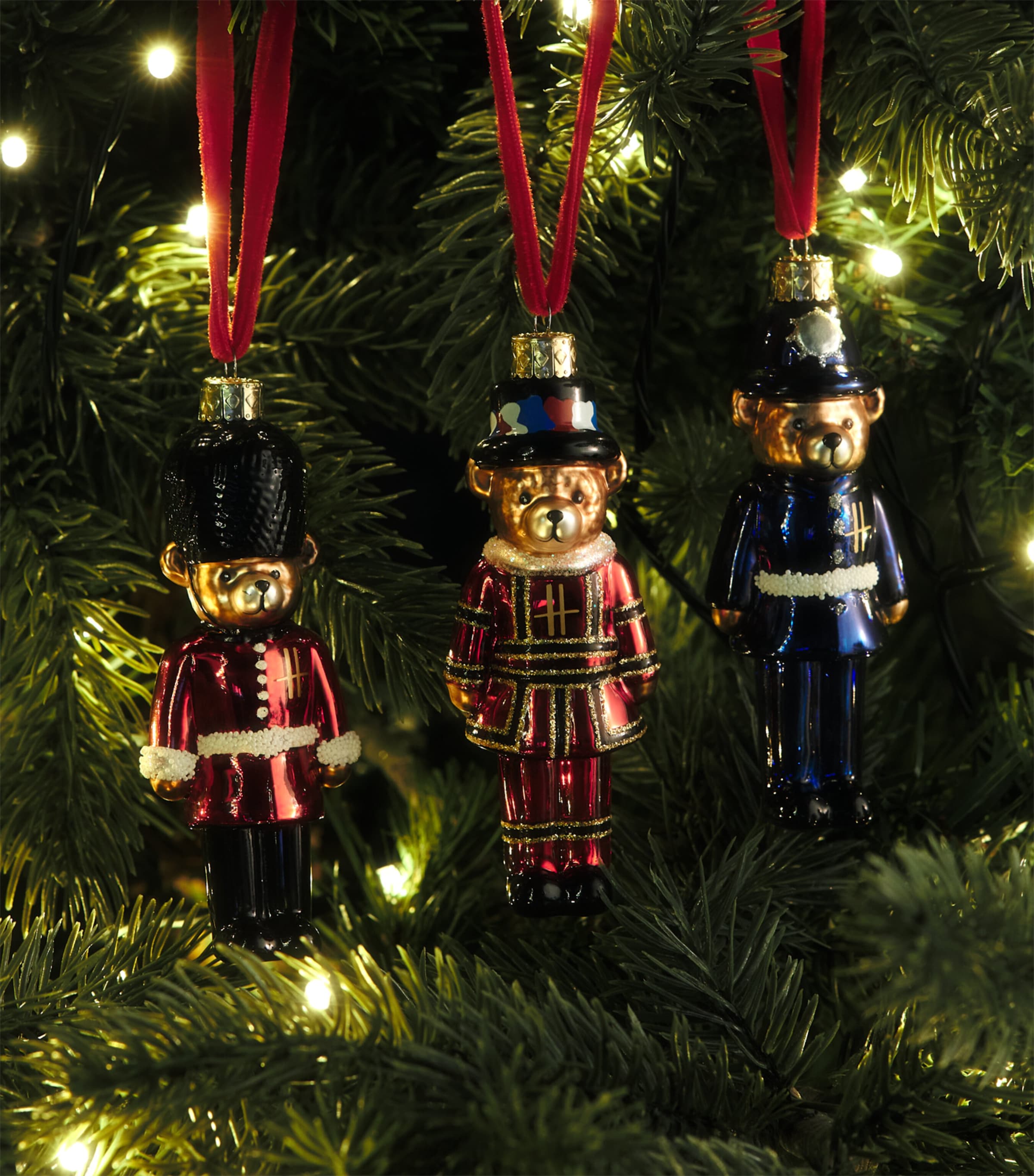Harrods London Bear Tree Decorations (Set of 3) Image 3