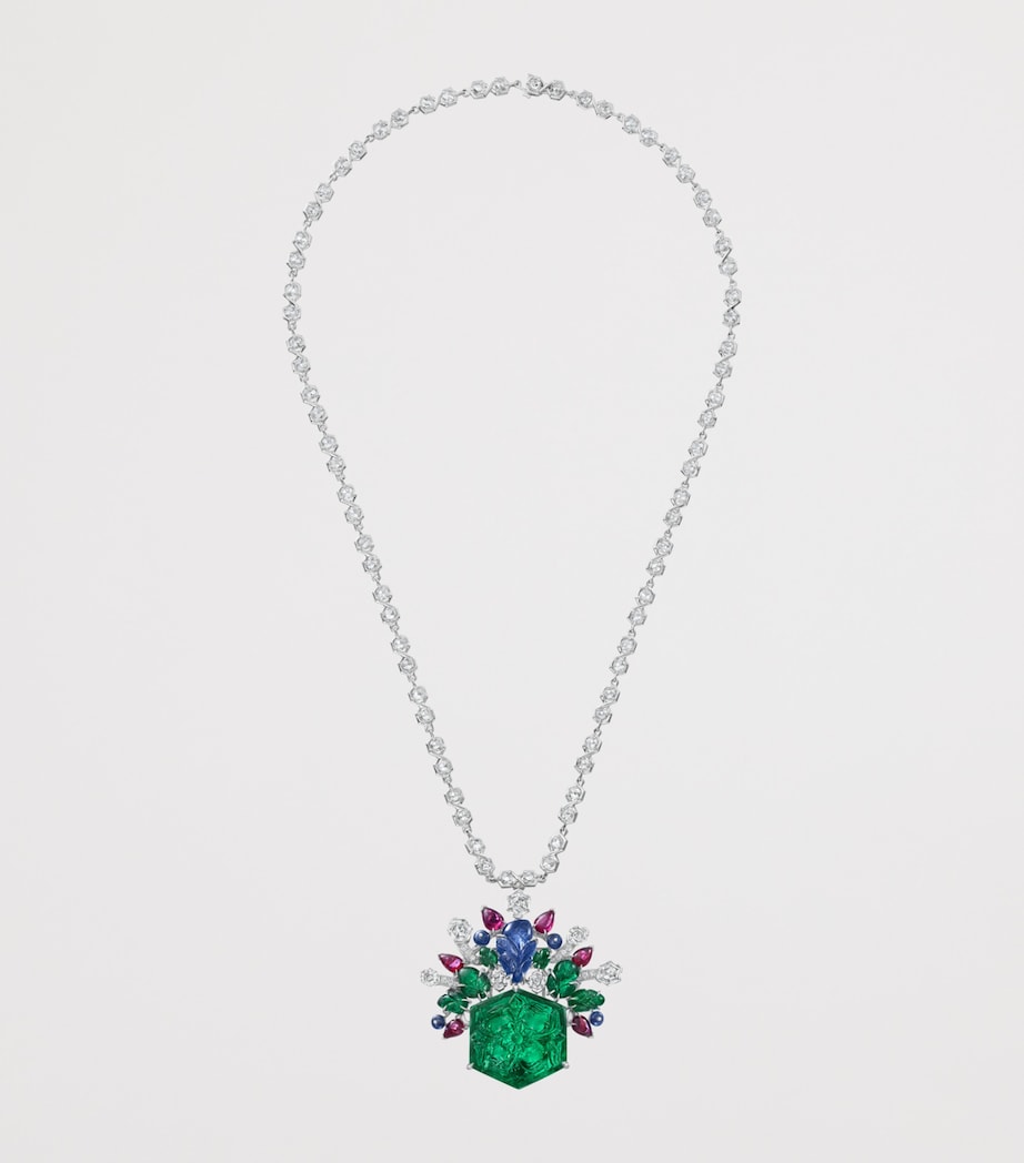 Cartier Platinum, Diamond and Emerald Tutti Kanya Necklace Platinum Image 5