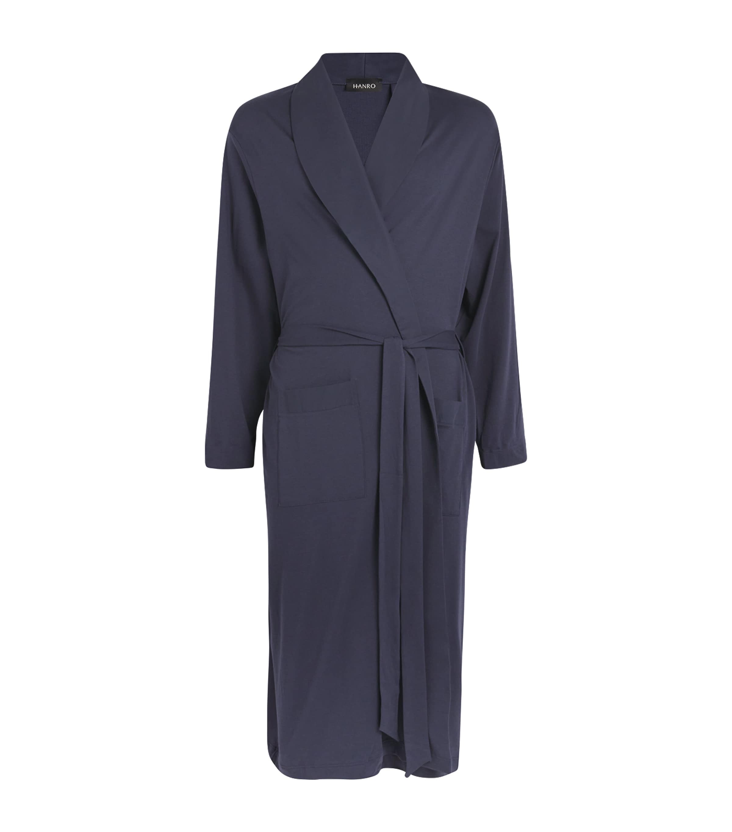 Shop Hanro Night & Day Robe In Navy