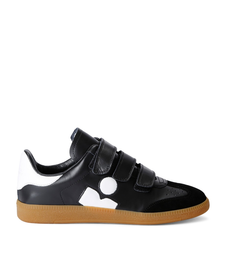 Leather Beth Logo Sneakers BLK/WHITE Image 1