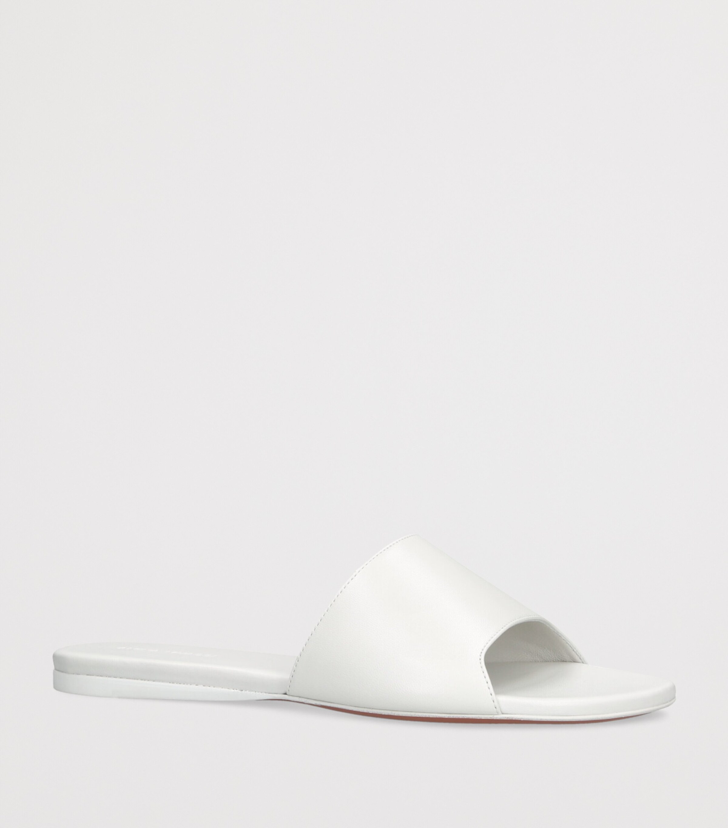 Amina Muaddi Leather Bianca Flats White Image 3