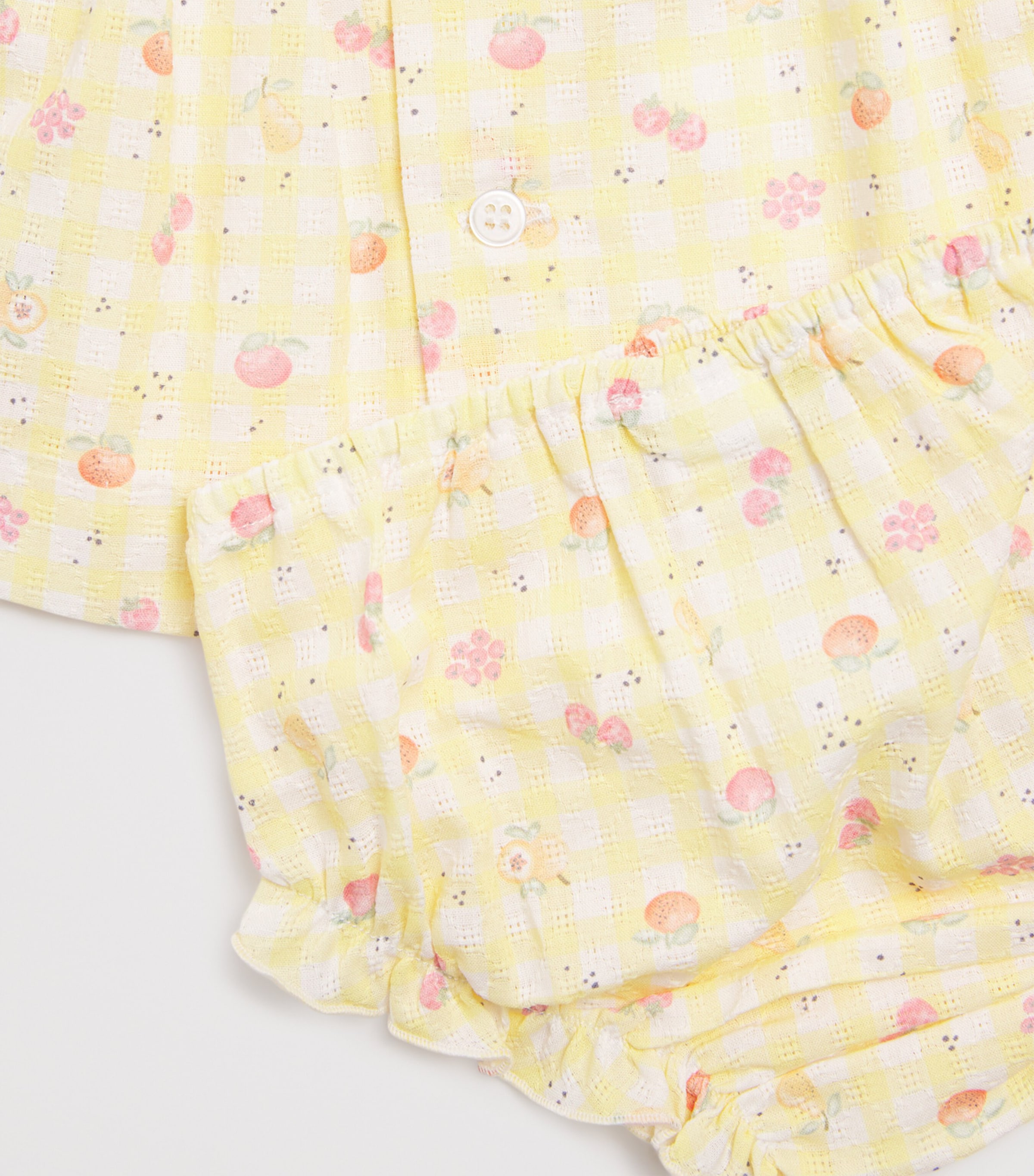 Fruit Print Dress and Bloomers Set (1-48 Months) 051 T2090 LEMON YELL Image 4