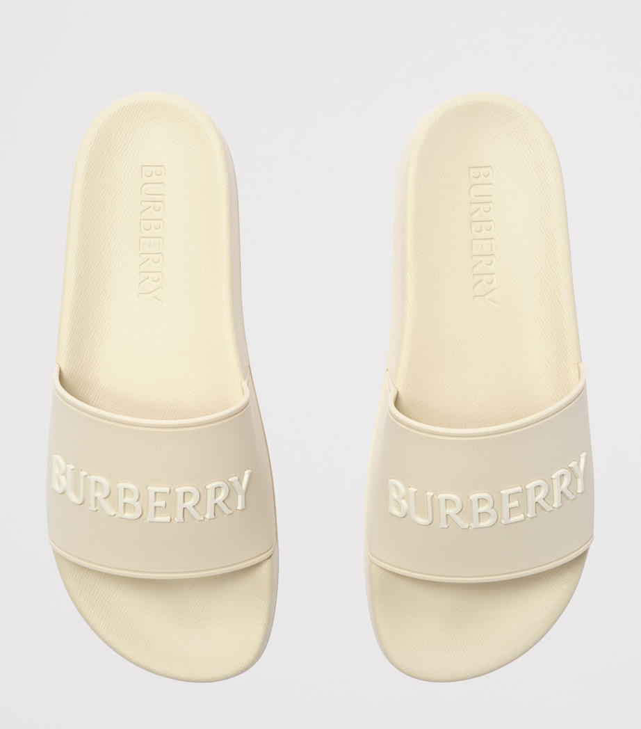 Burberry Logo Slides Sesame Dove Beige Image 4