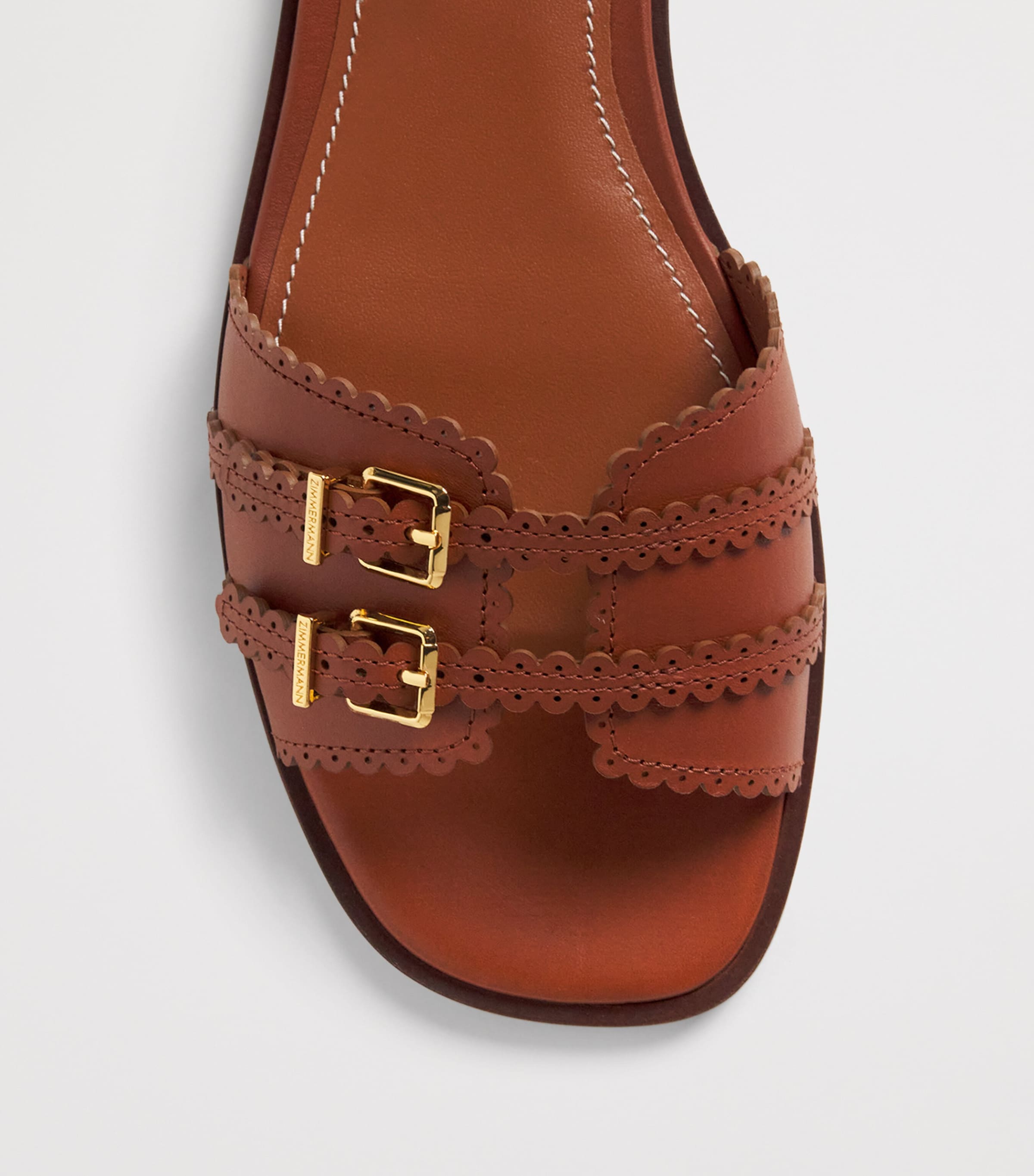 Leather Goldie Slides PECANPECN Image 5