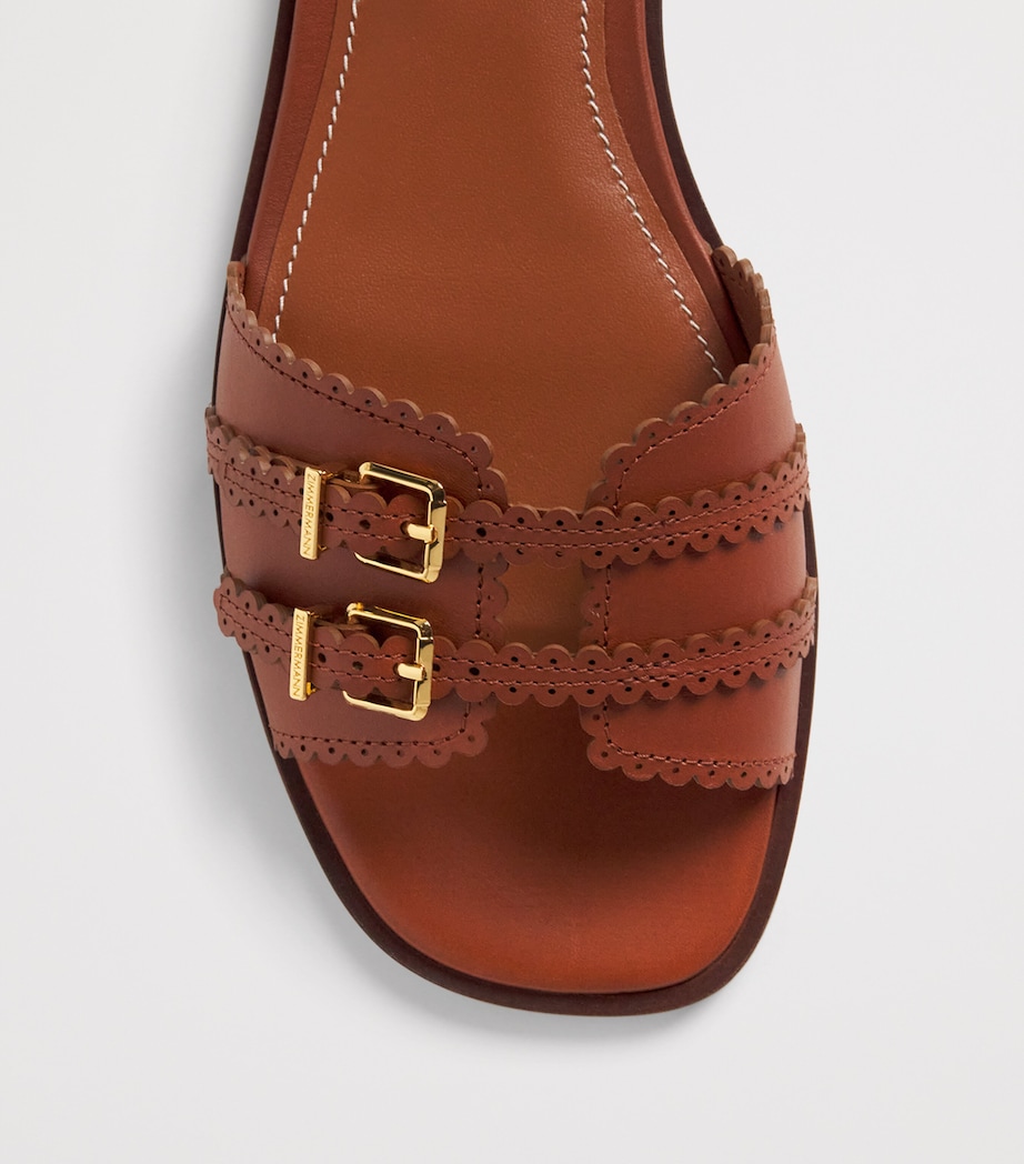 Leather Goldie Slides PECANPECN Image 5