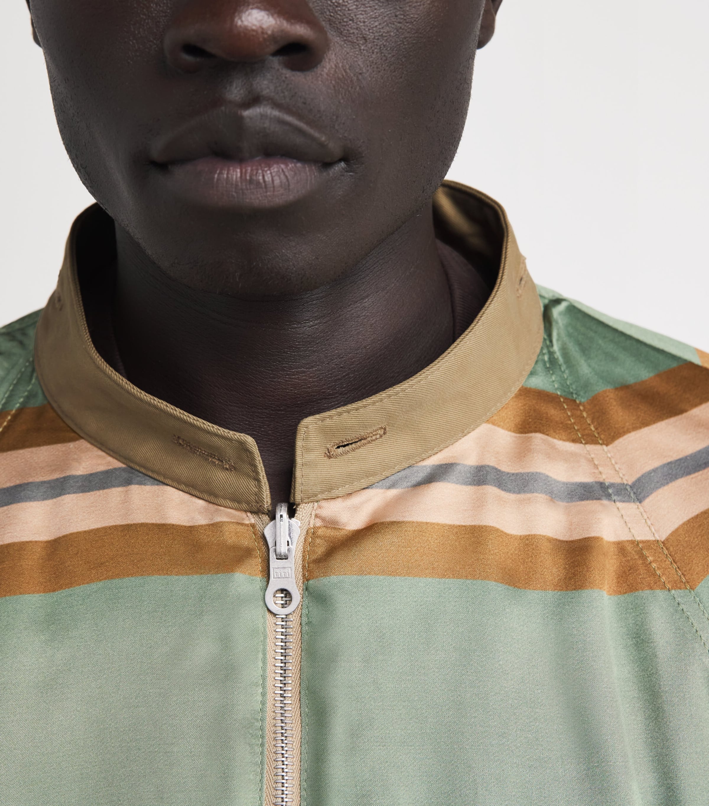 DRIES VAN NOTEN Mens Twill Bomber Jacket Camel Image 3