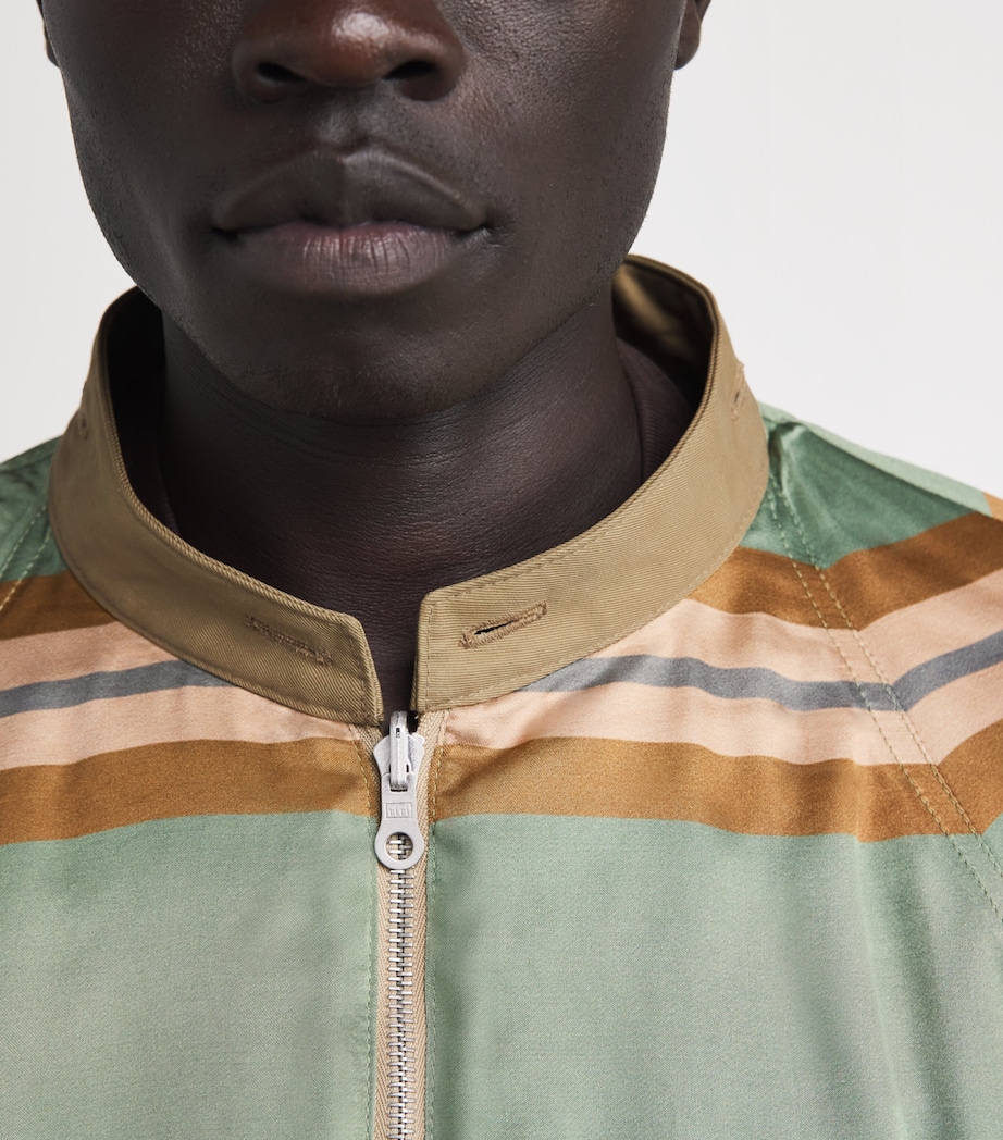 DRIES VAN NOTEN Mens Twill Bomber Jacket Camel Image 3