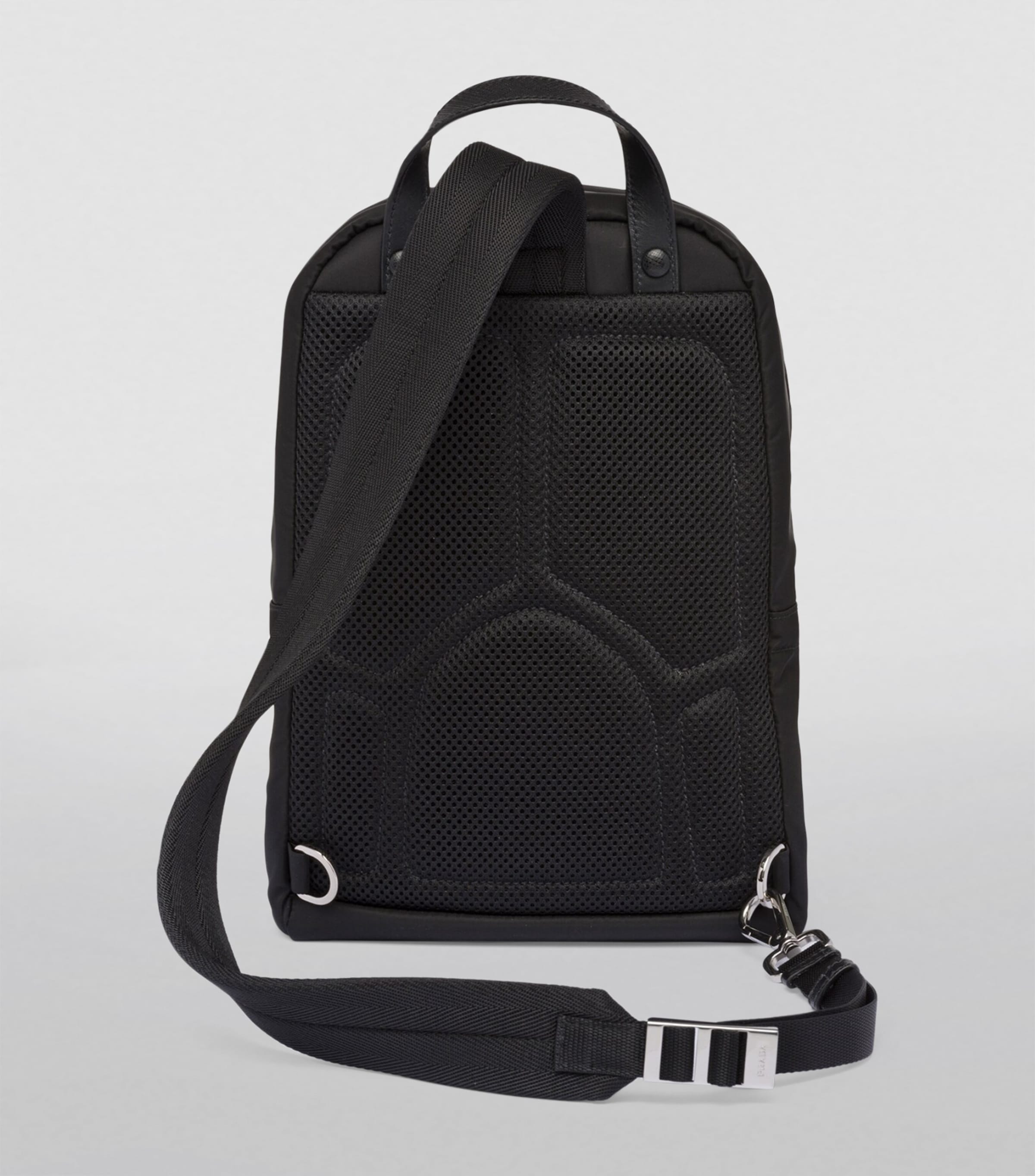 Re-Nylon and Saffiano Leather Backpack F0002 Image 3