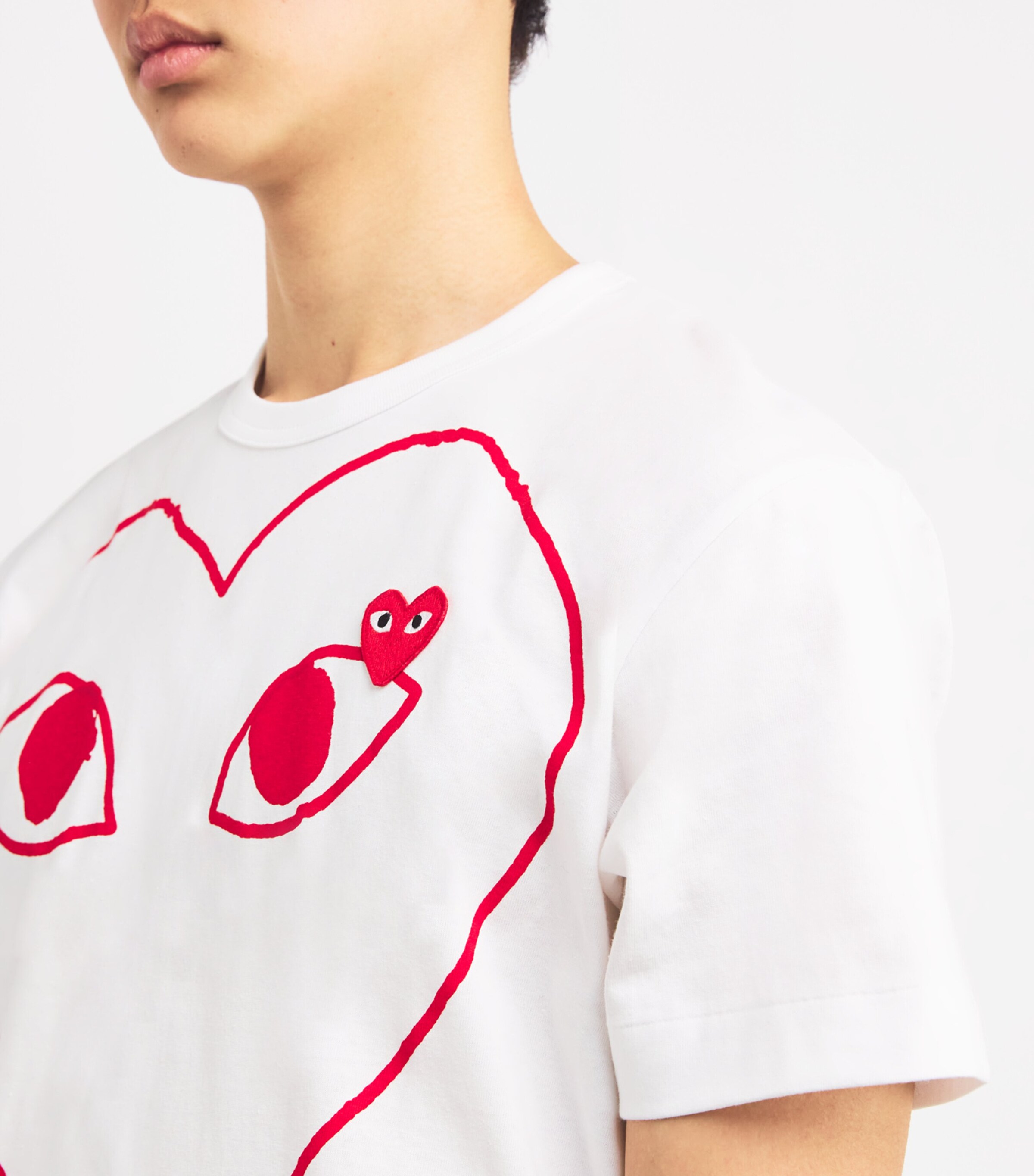 Comme Des Garçons Play Mens Heart Logo T-Shirt White Image 6