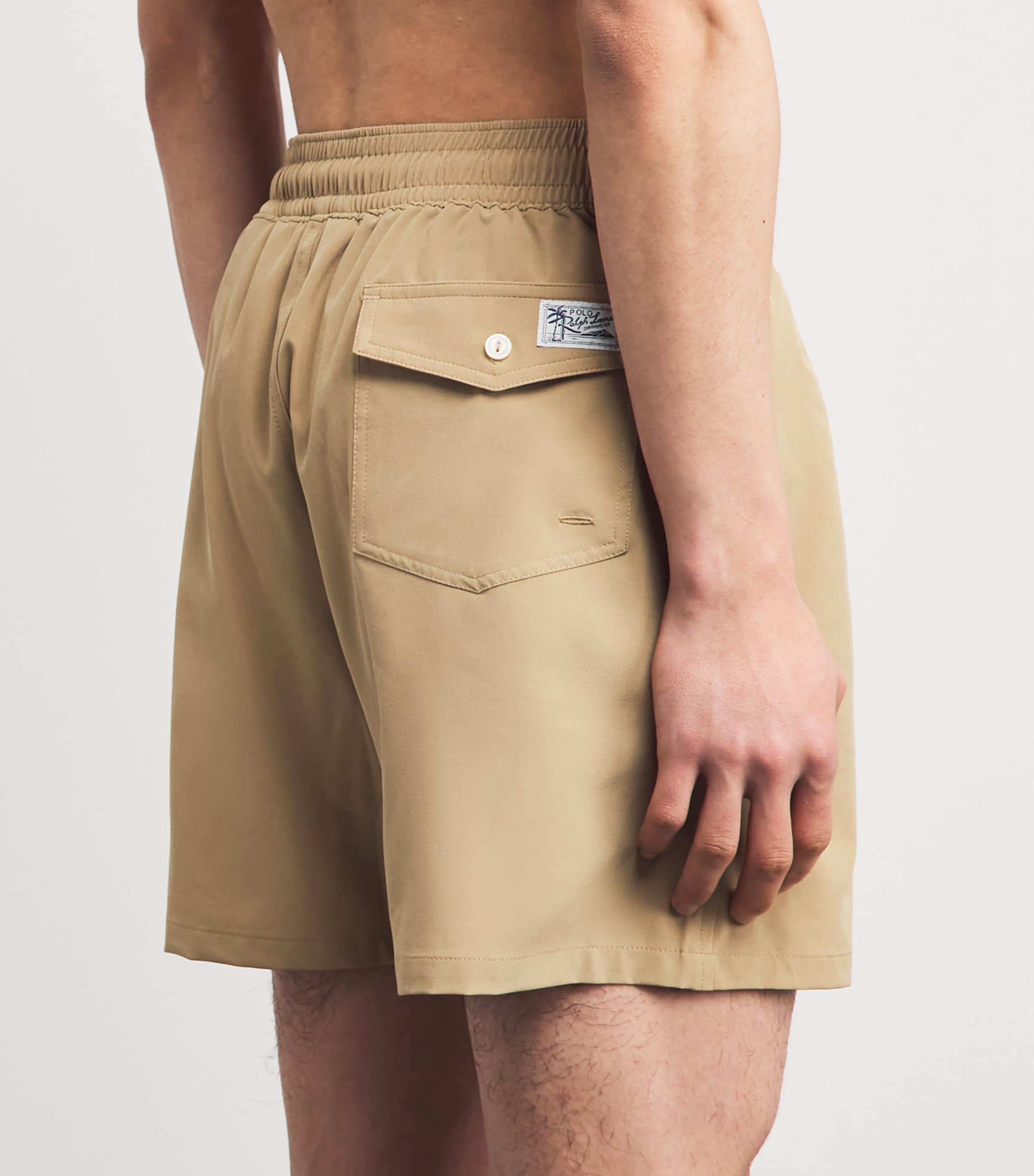 Polo Ralph Lauren Mens Polo Pony Swim Shorts Cafe Tan Image 4