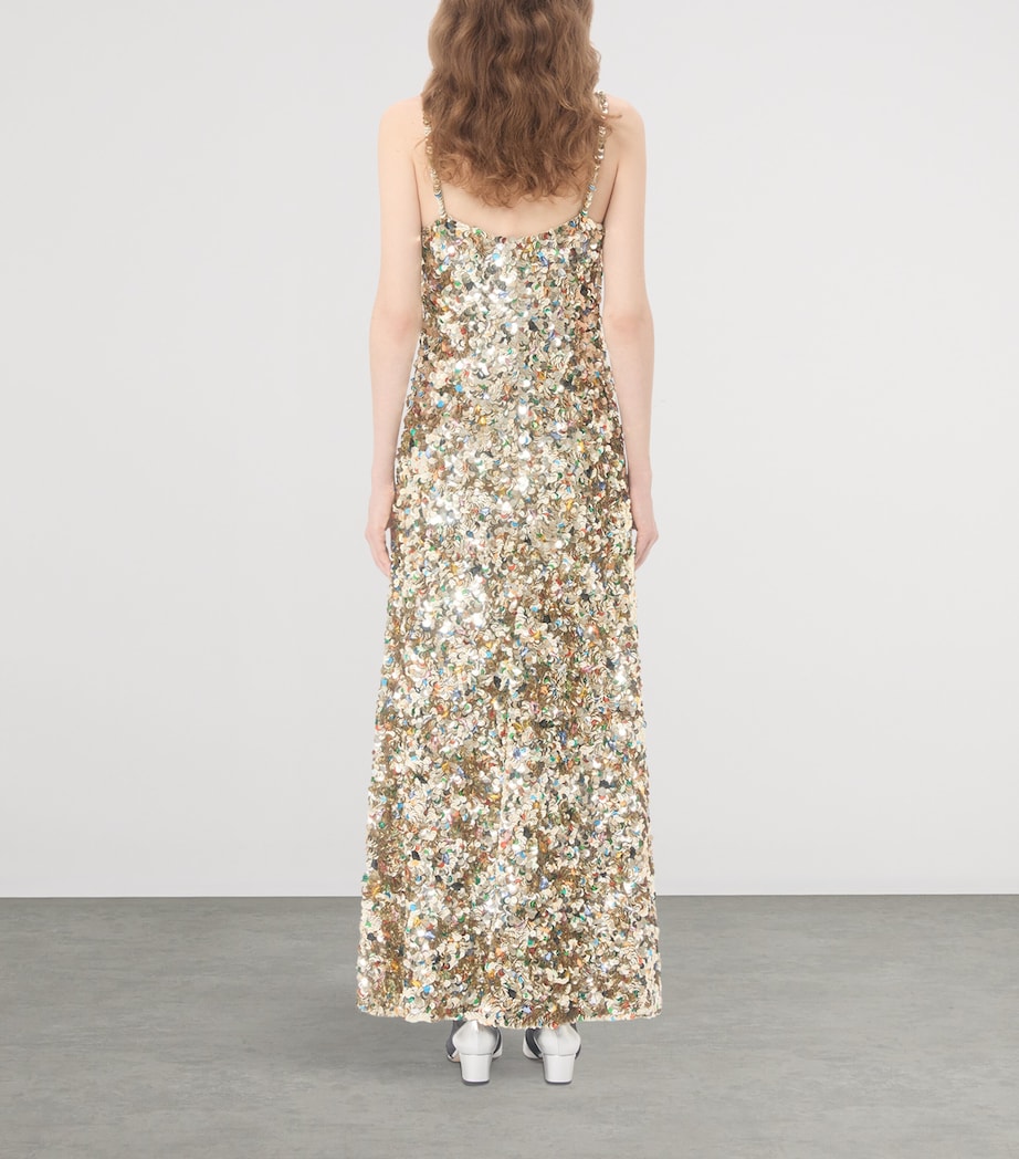 Valentino Womens Embellished Maxi Dress Image 4