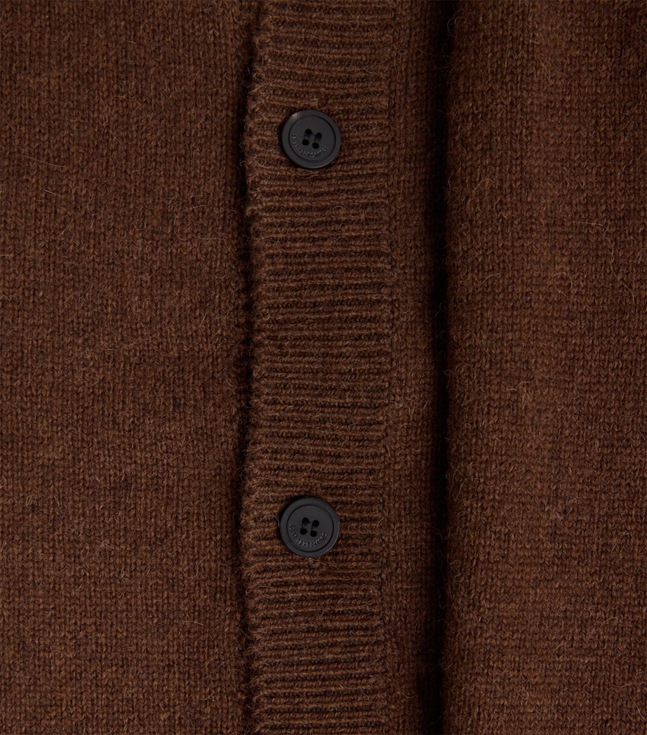Le 17 Septembre Mens Wool-Alpaca Collar Cardigan Brown Image 6