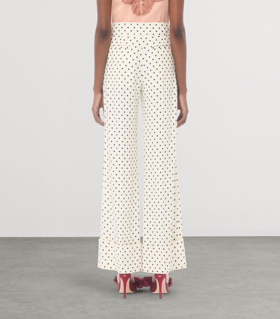 Polka Dot Wide-Leg Trousers R8E Image 4