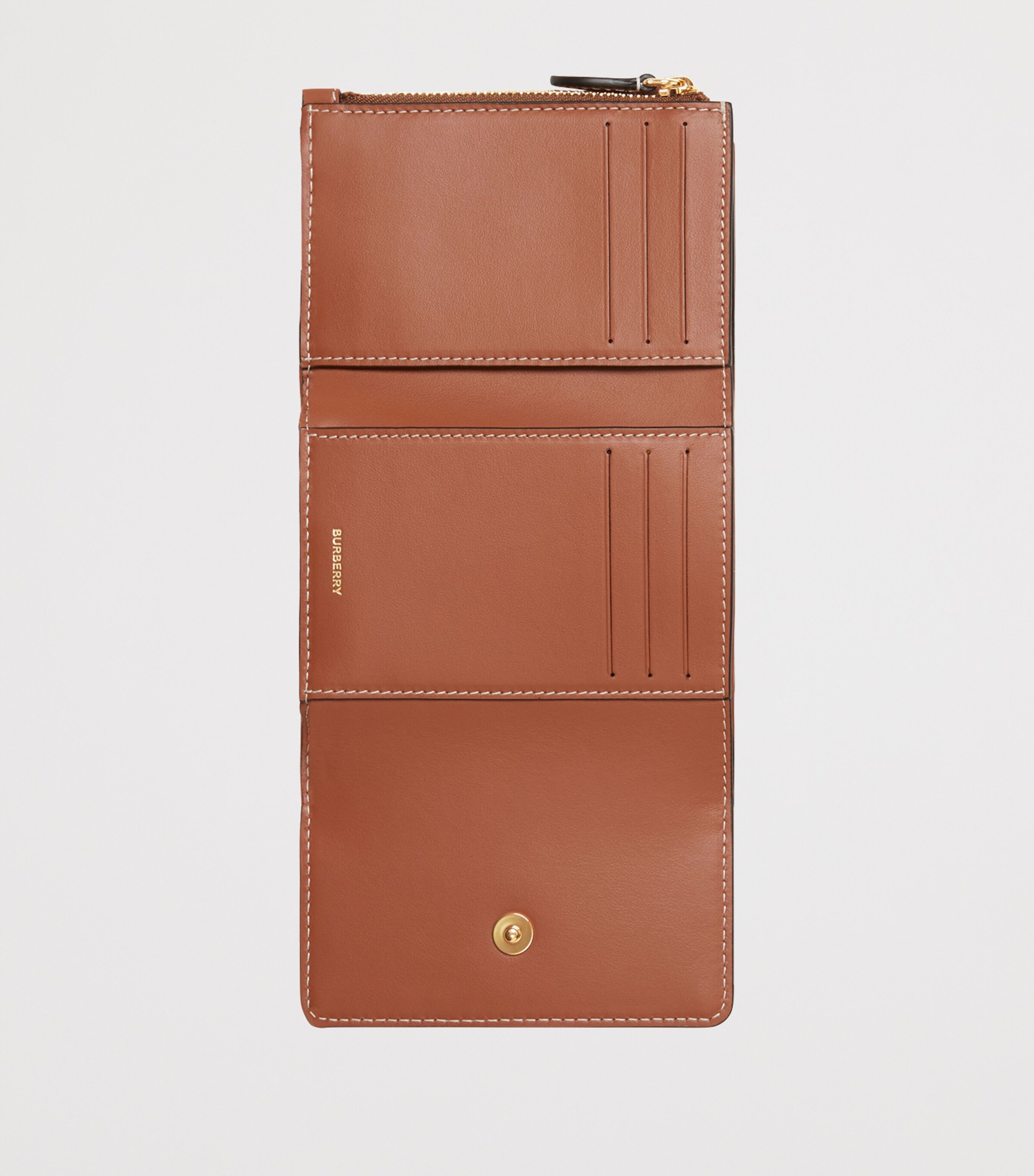 Check Folding Wallet VNTG CHK/BRIAR BROWN Image 3