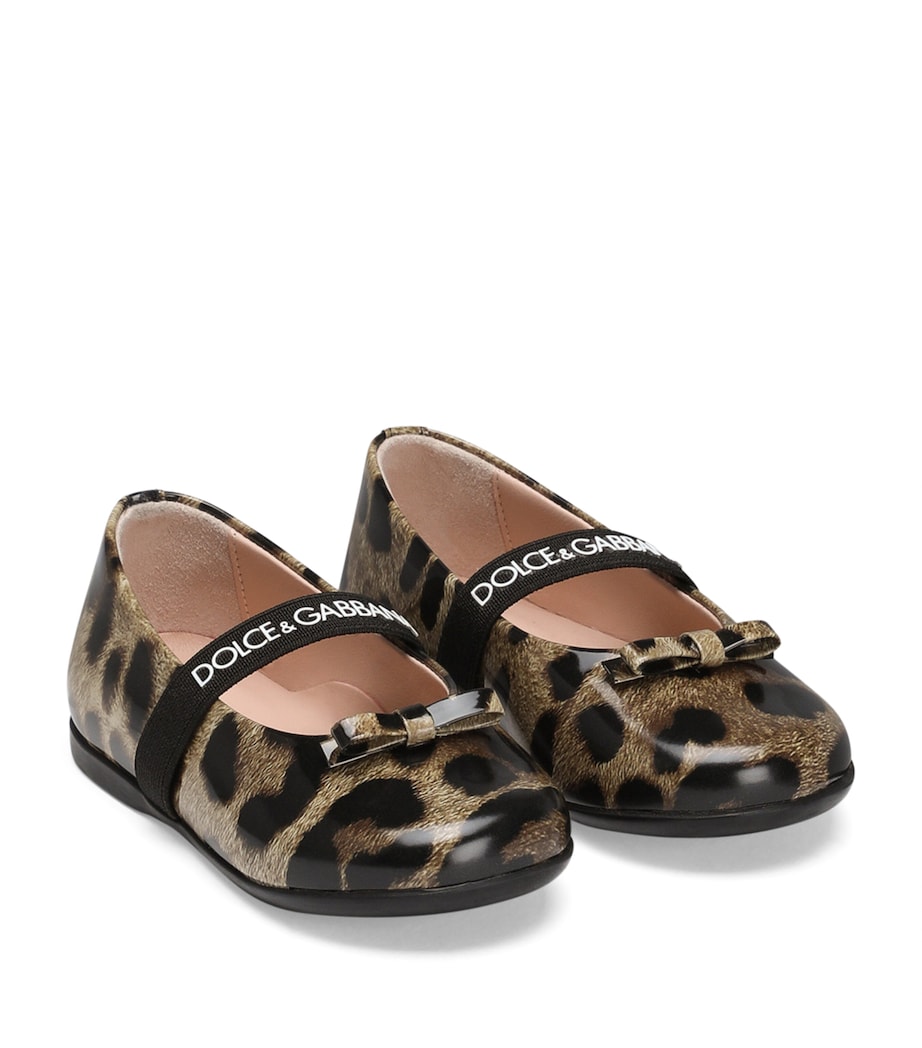 Calfskin Leopard Print Ballet Flats HA93M-LEO Image 1