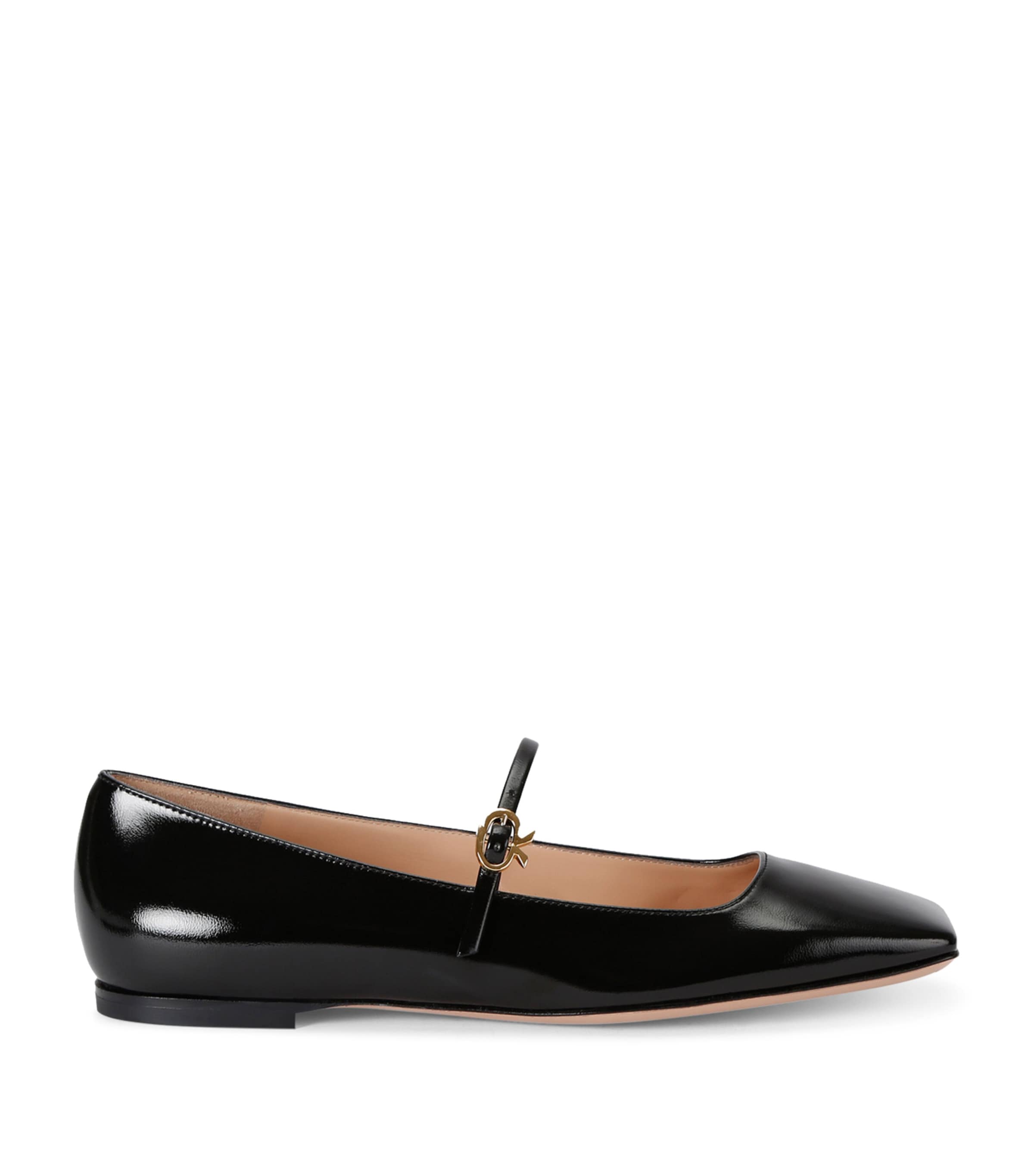 Shop Gianvito Rossi Leather Christina 05 Mary Janes In Black