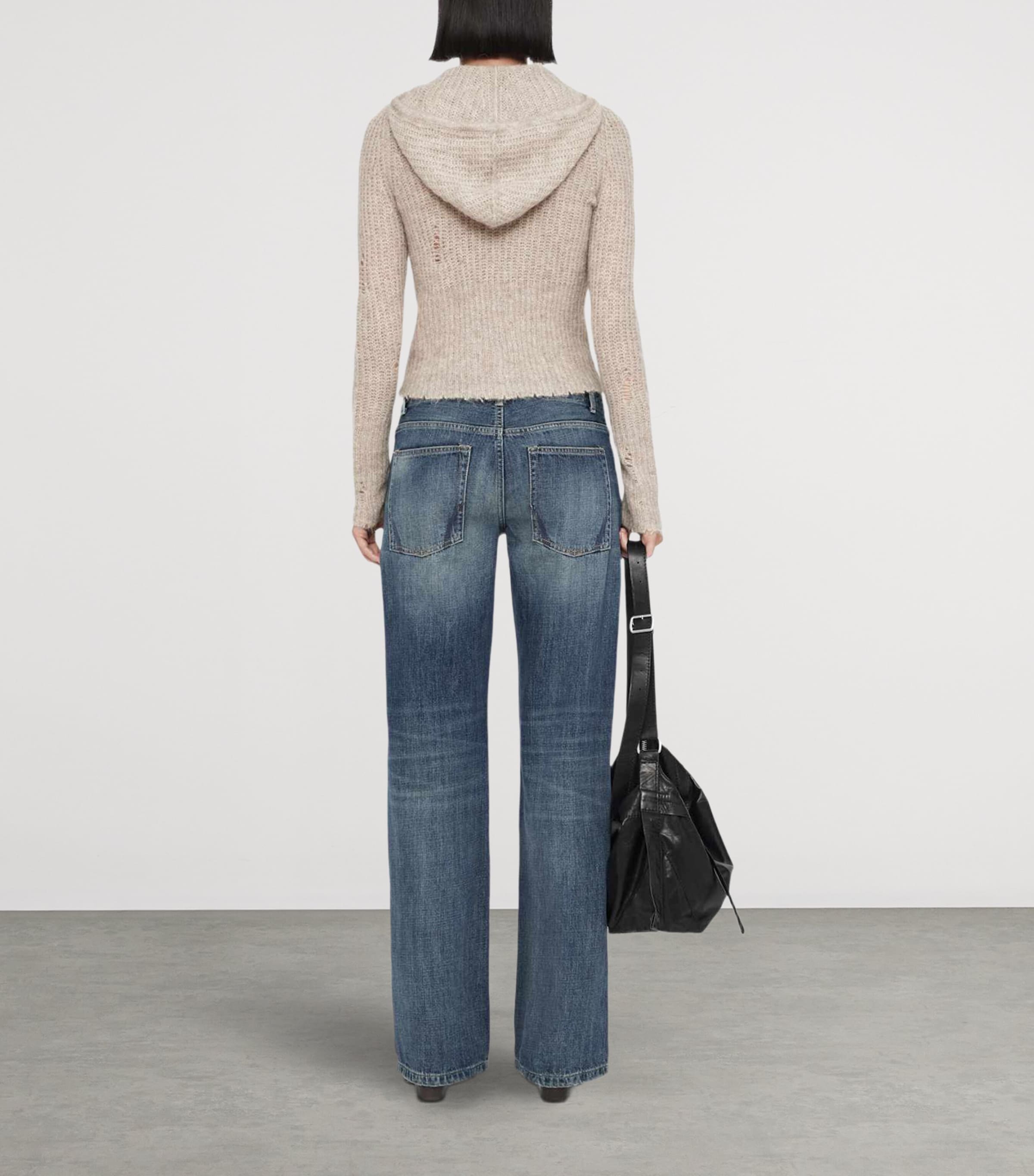 AllSaints Womens Mabel Hoodie Pebble Grey Image 7