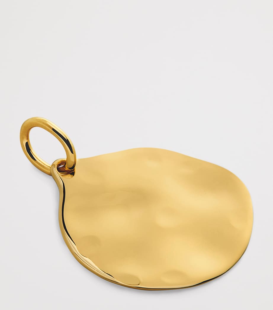 Monica Vinader Gold Vermeil MV Siren Muse Round Pendant Gold Vermeil Image 2
