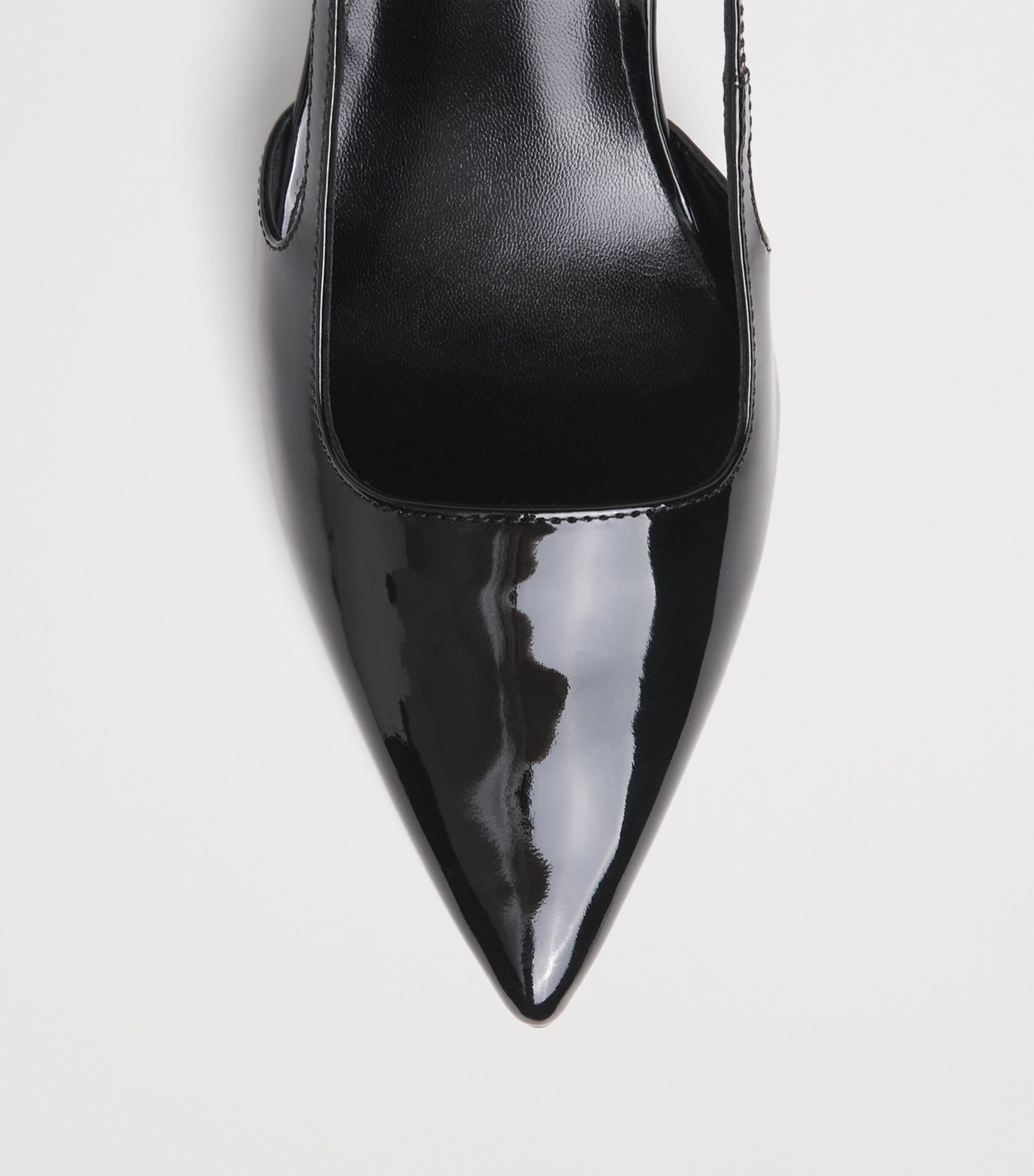 Patent Leather Slingback Pumps 70 BLACK Image 5