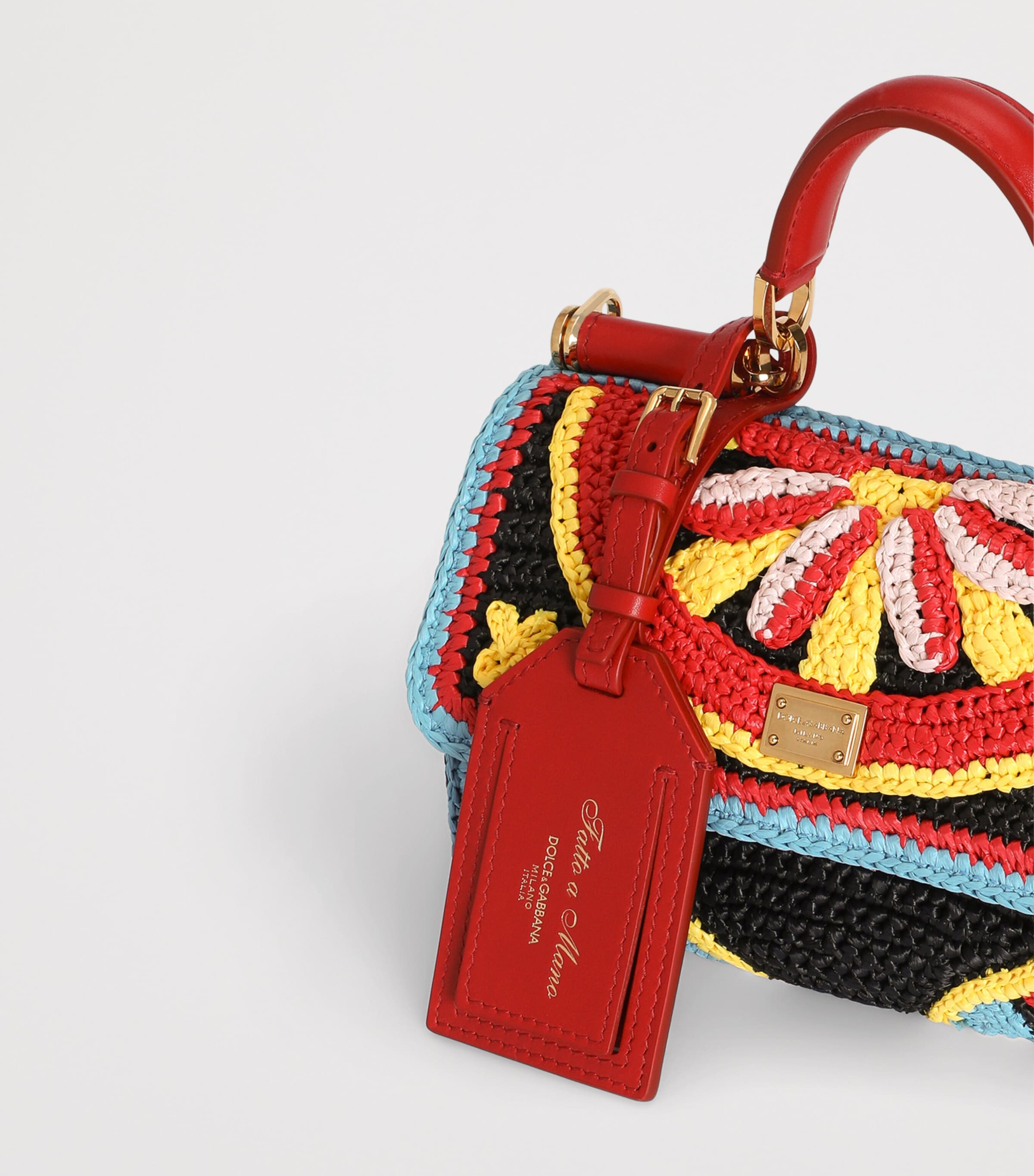 Dolce&Gabbana Raffia My Sicily Top-Handle Bag Multicolor/red Image 8