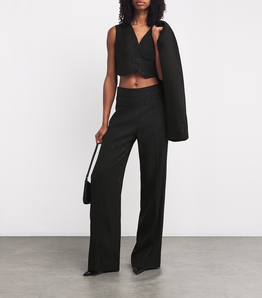Sequin-Stripe Waistcoat BLACK Image 2