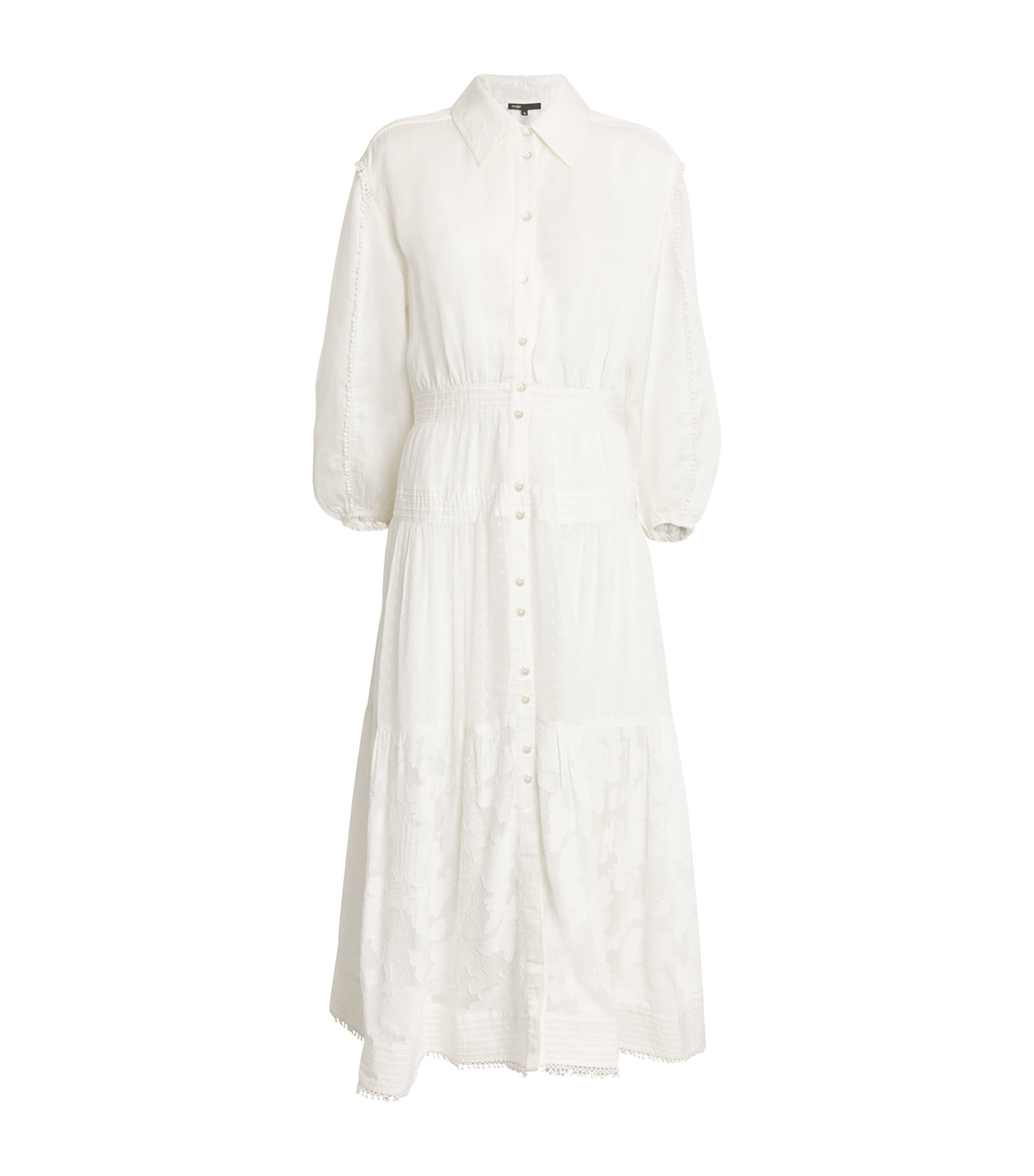 Maje Shirt Maxi Dress In White