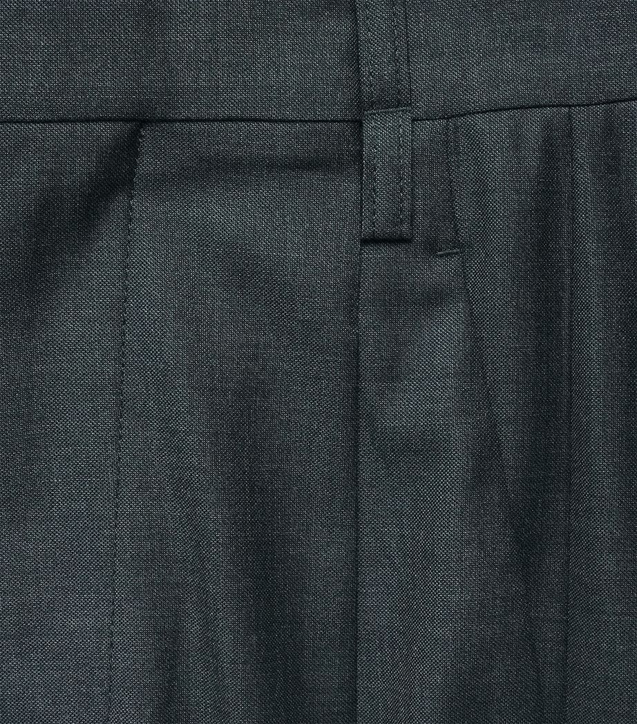 Victoria Beckham Womens Virgin Wool Ethel Trousers Green Image 6