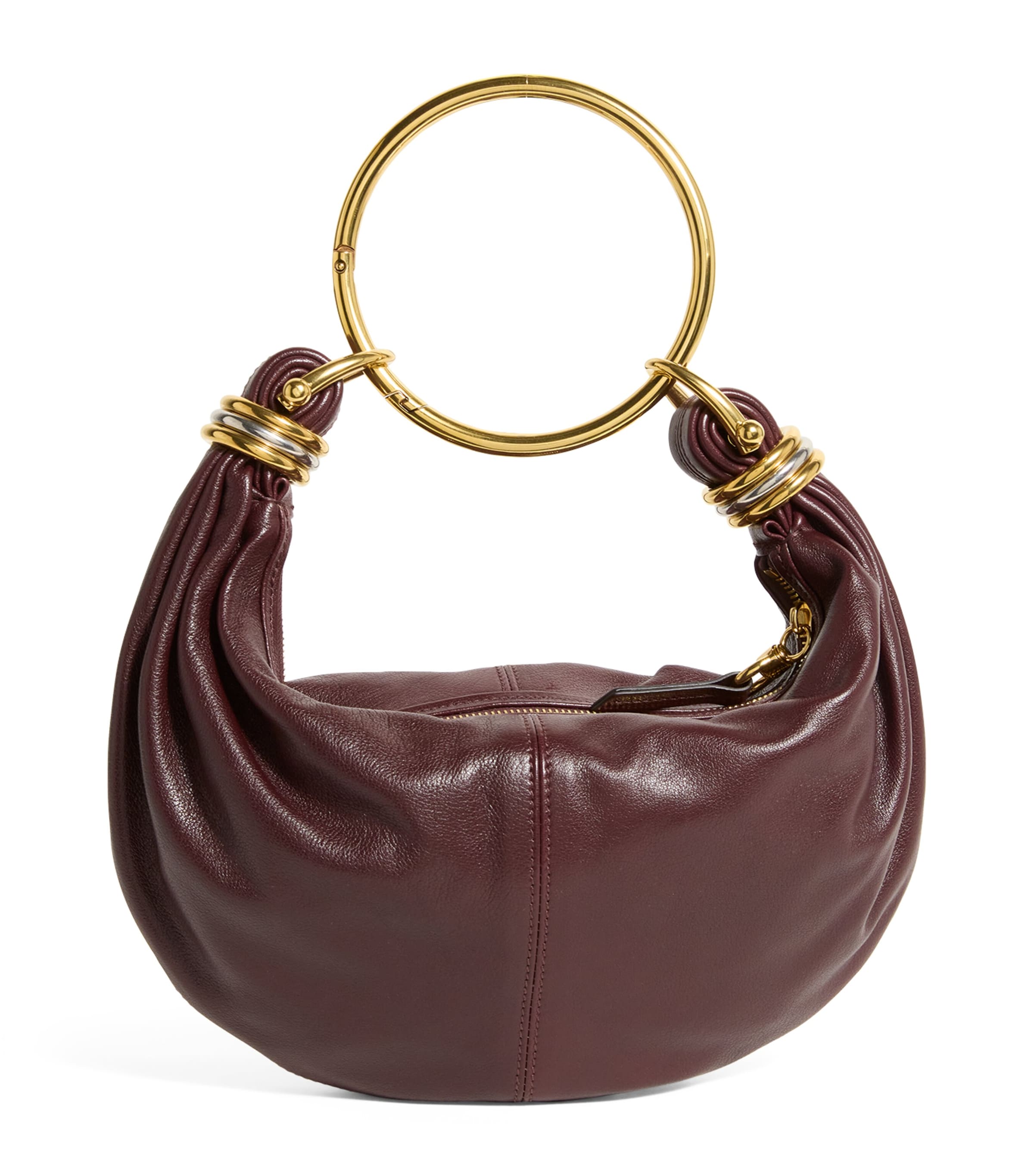Chloé Small Leather Bracelet Top-handle Bag In Red