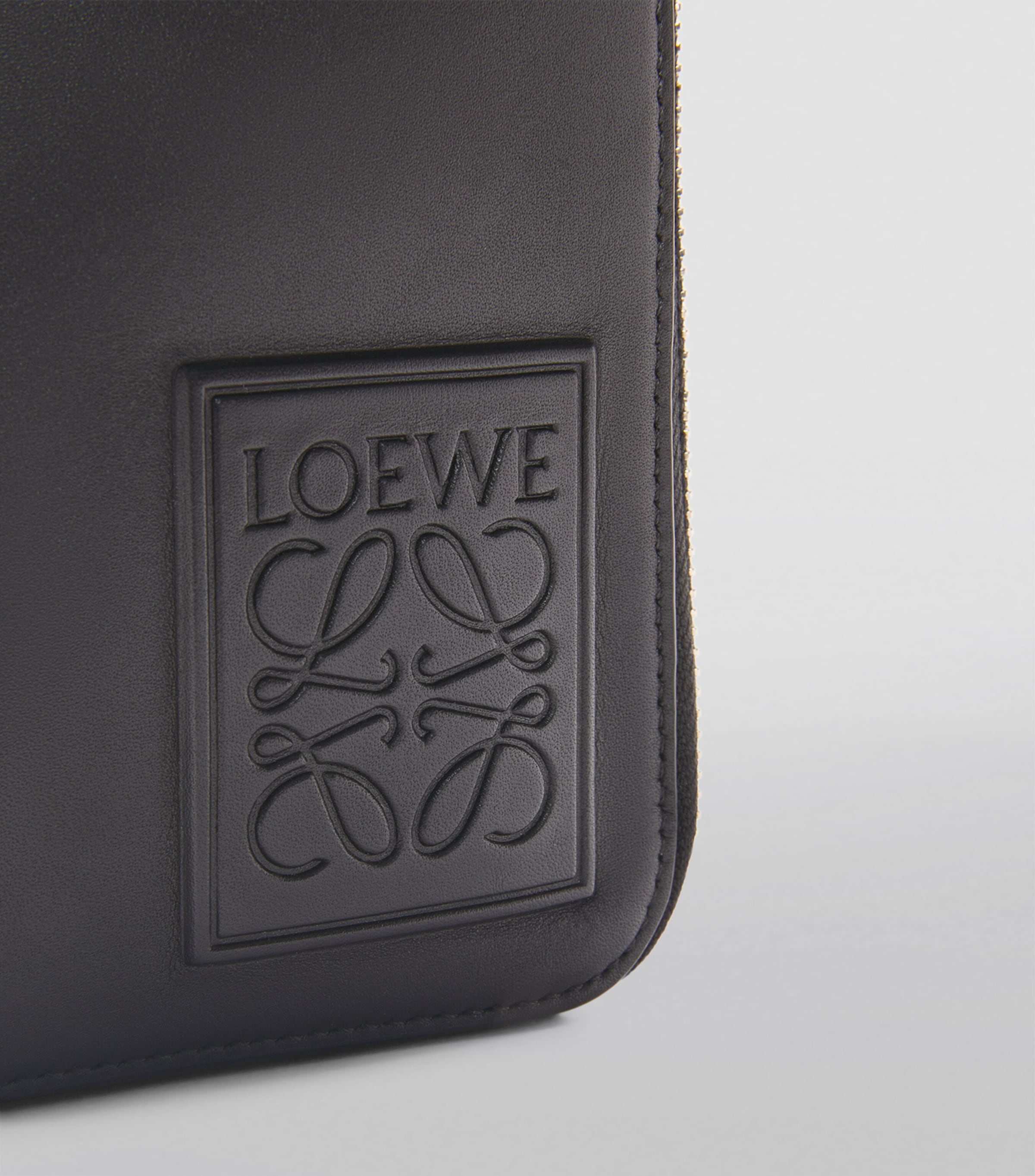 Leather Vertical Pocket Cross-Body Bag BLACK Image 6