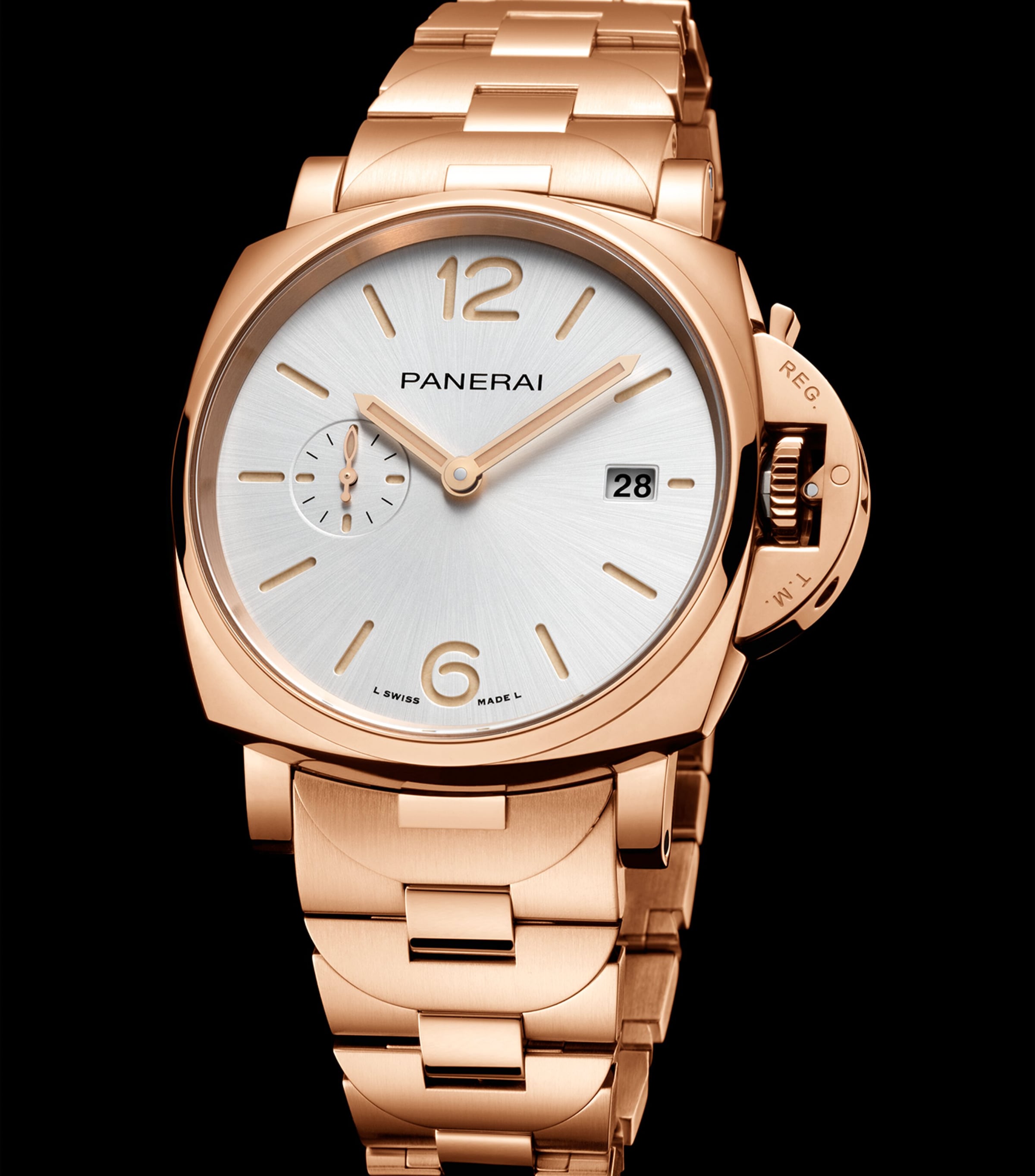 Rose Gold Luminor Due TuttoOro Watch 42mm WHITE Image 5