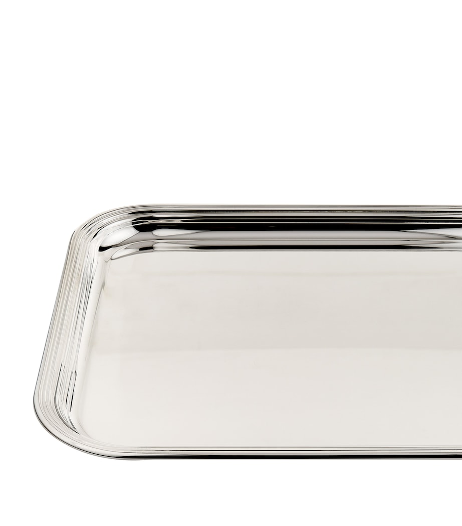 Silver Plated Georgian Rectangular Tray (50 x 33cm) SILVER Image 2