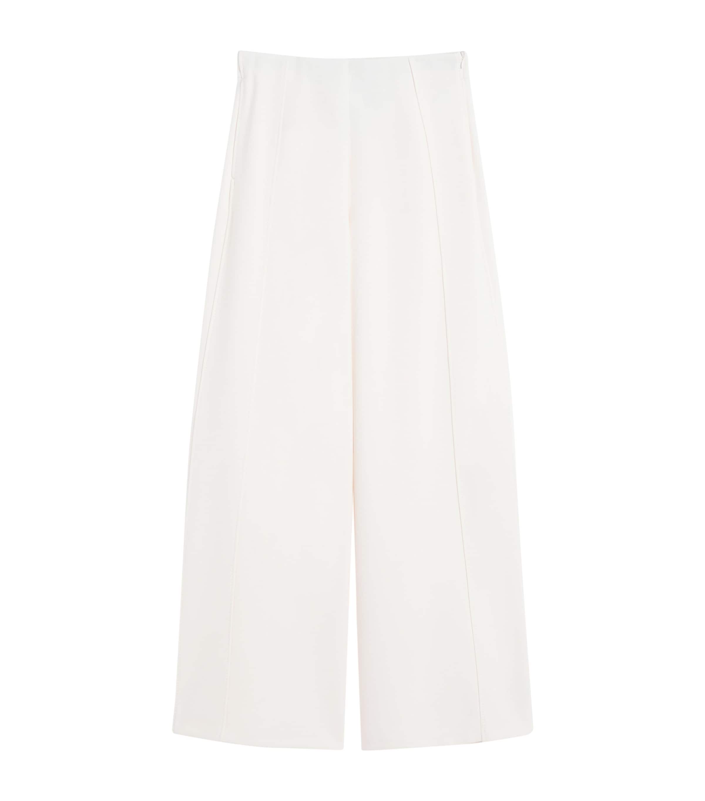 Jersey Flared Trousers IVORY Image 1