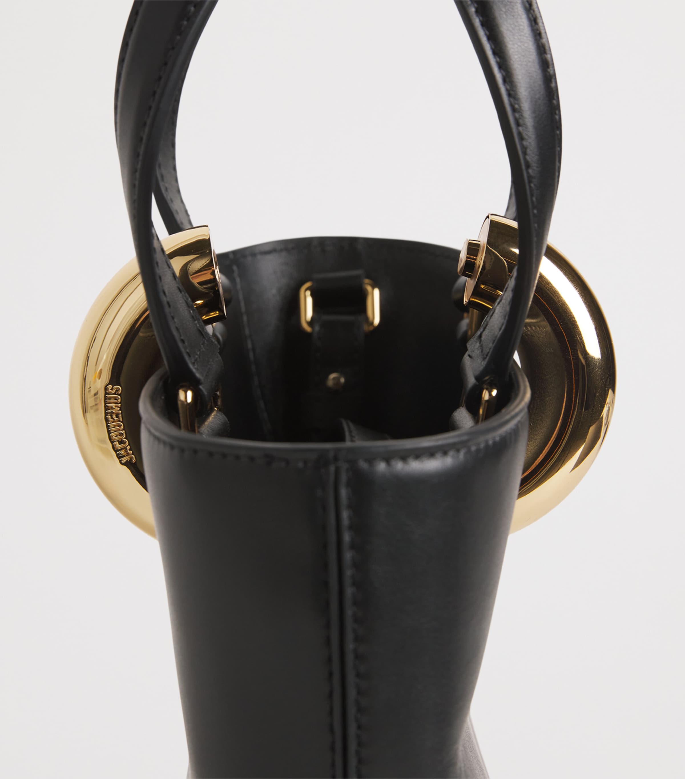 Jacquemus Small Leather Le Bambola Tote Bag Black Image 6