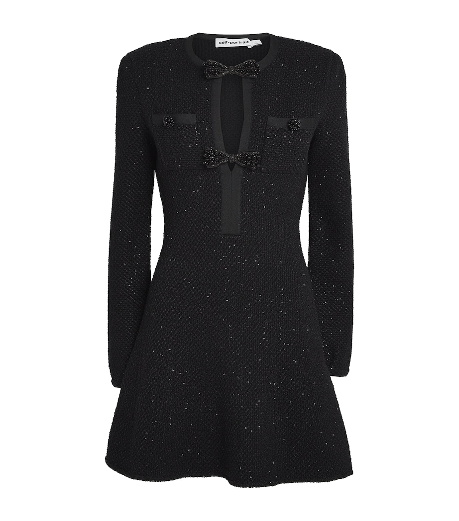 Sequinned Mini Dress BLACK Image 1