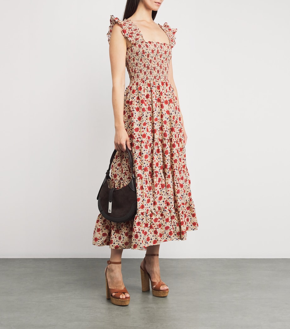 Cotton Floral Kendall Midi Dress EVA FLORAL CREAM Image 2