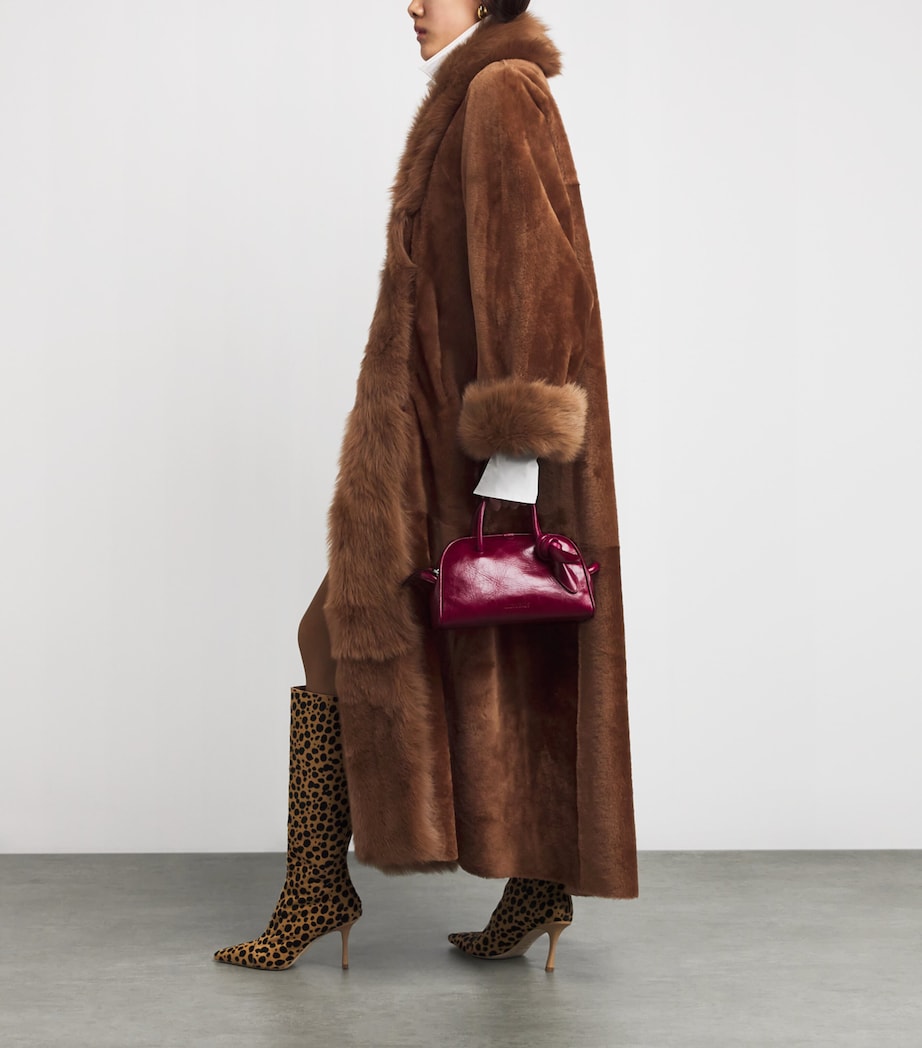 Shearling Sima Long Coat TOFFEE Image 2