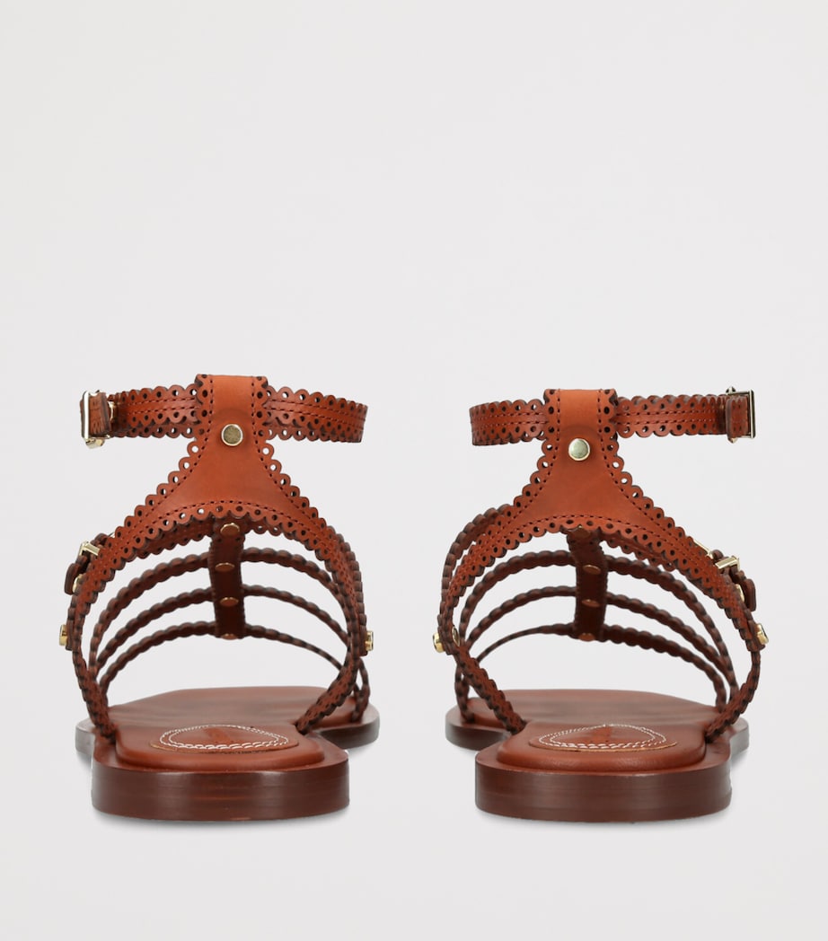 Leather Goldie Sandals BROWN Image 2
