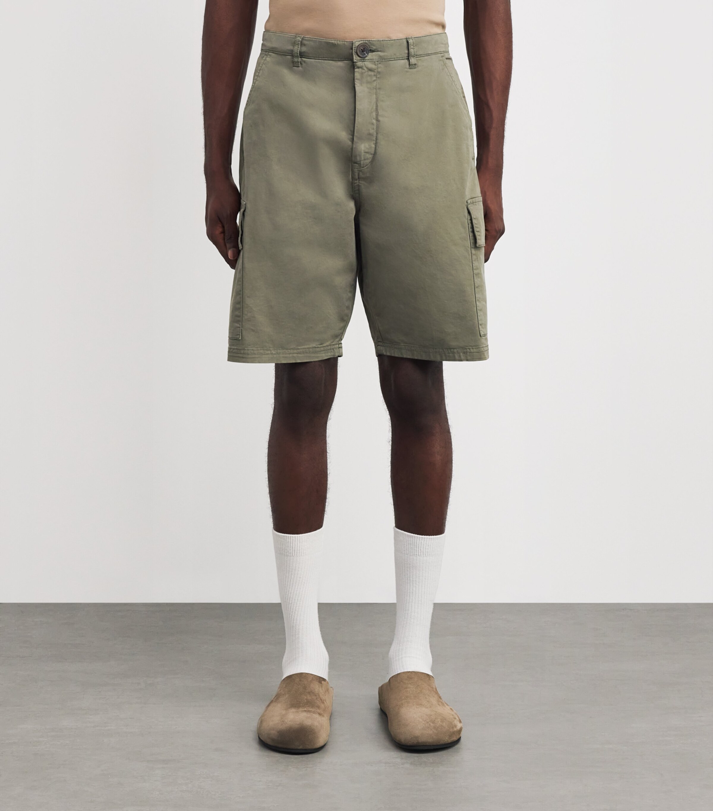 Twill Cargo Shorts LIGHT MOSS Image 3