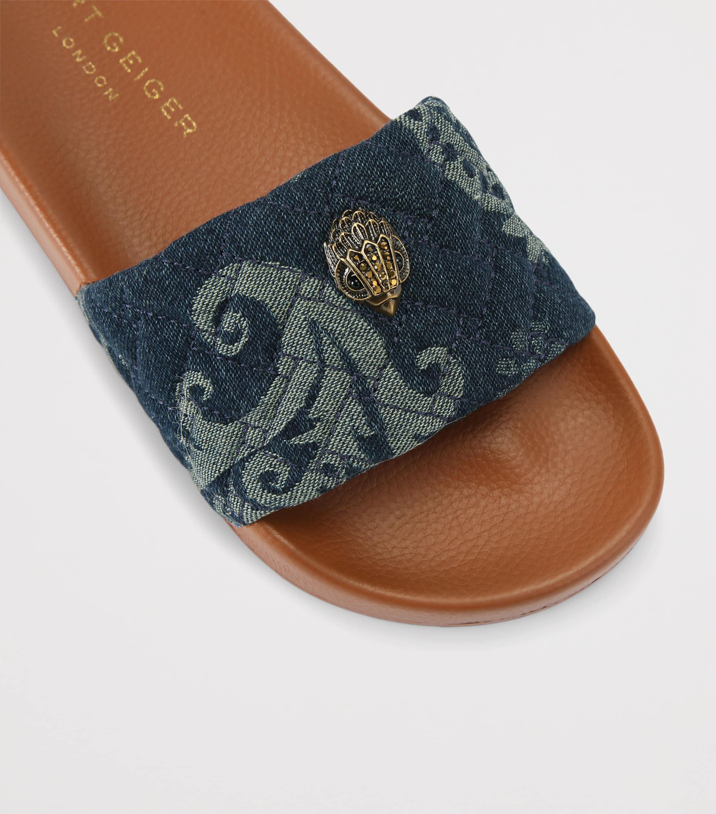 Kurt Geiger London Meena Eagle Slides Blue/pal.c Image 4