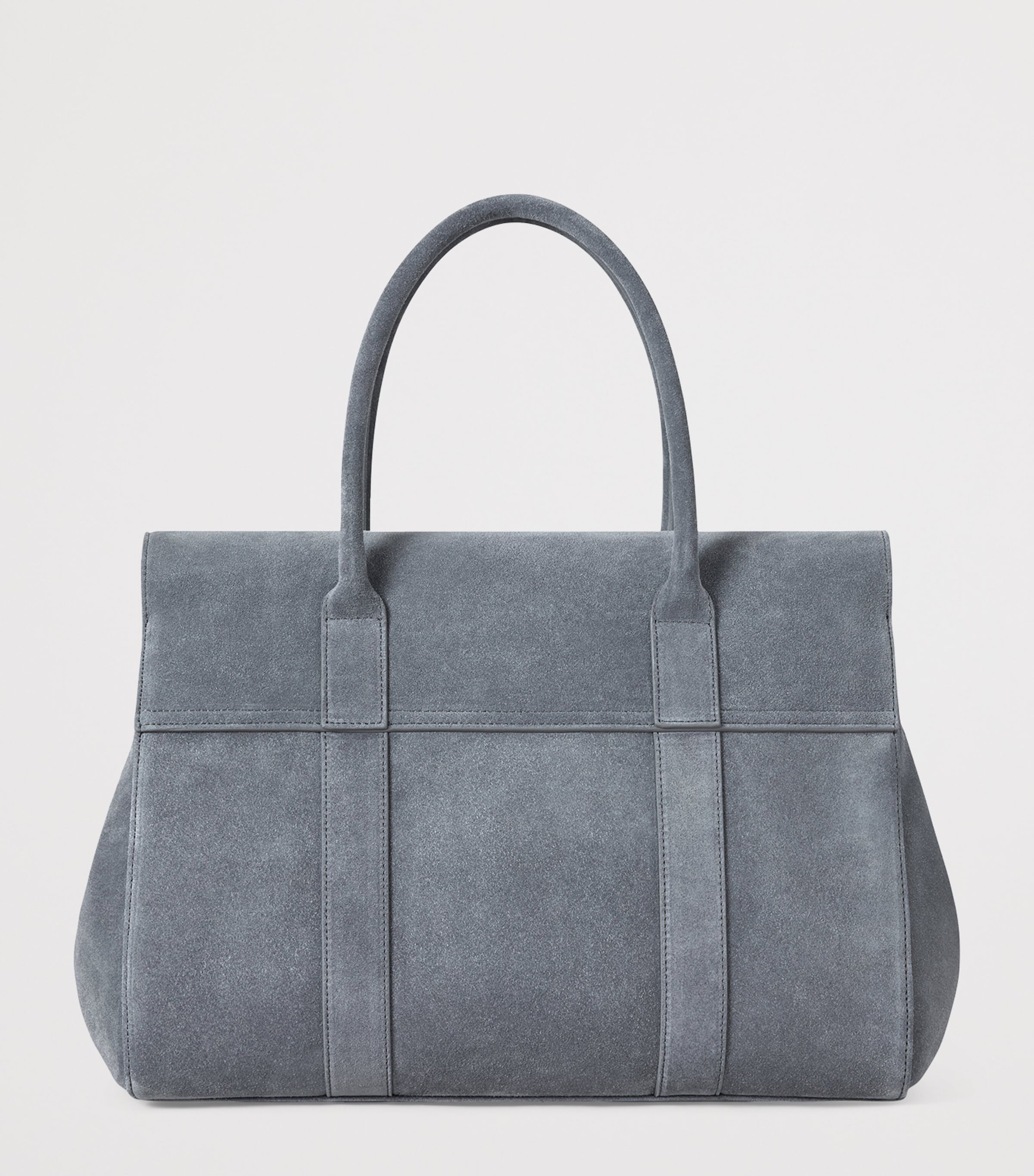 Mulberry Suede Bayswater Top-Handle Bag Foggy Grey Image 4