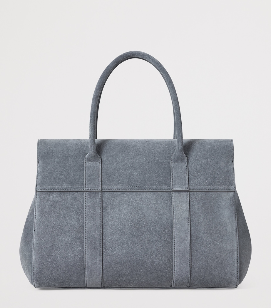 Mulberry Suede Bayswater Top-Handle Bag Foggy Grey Image 4