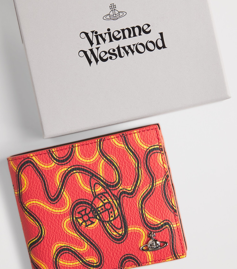 Vivienne Westwood Squiggle Print Bifold Wallet Poppy Red Image 4