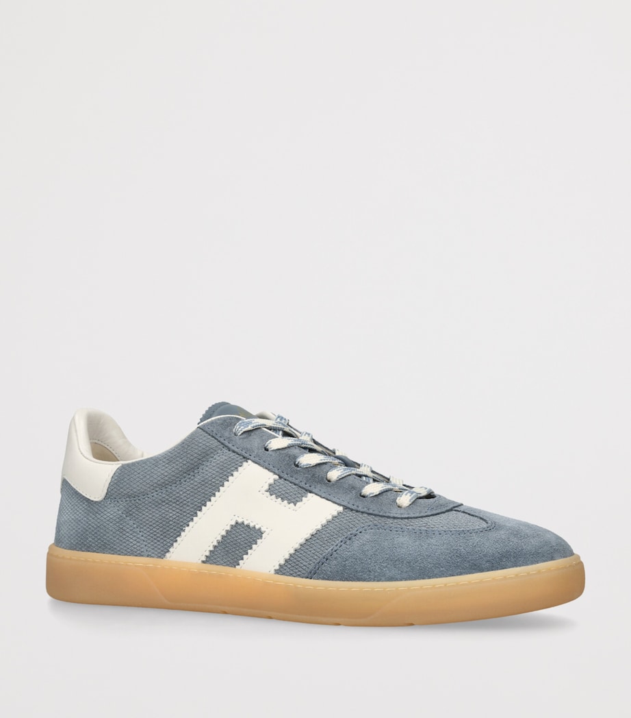 Hogan Suede Cool Sneakers Mid Blue Image 3