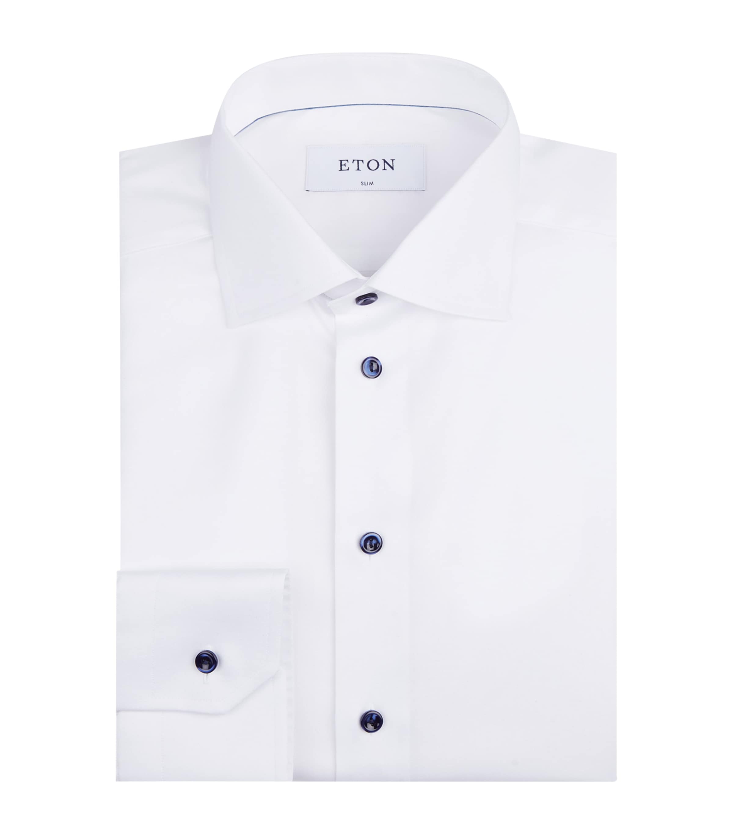 Eton Signature Twill Contemporary Fit Shirt In White