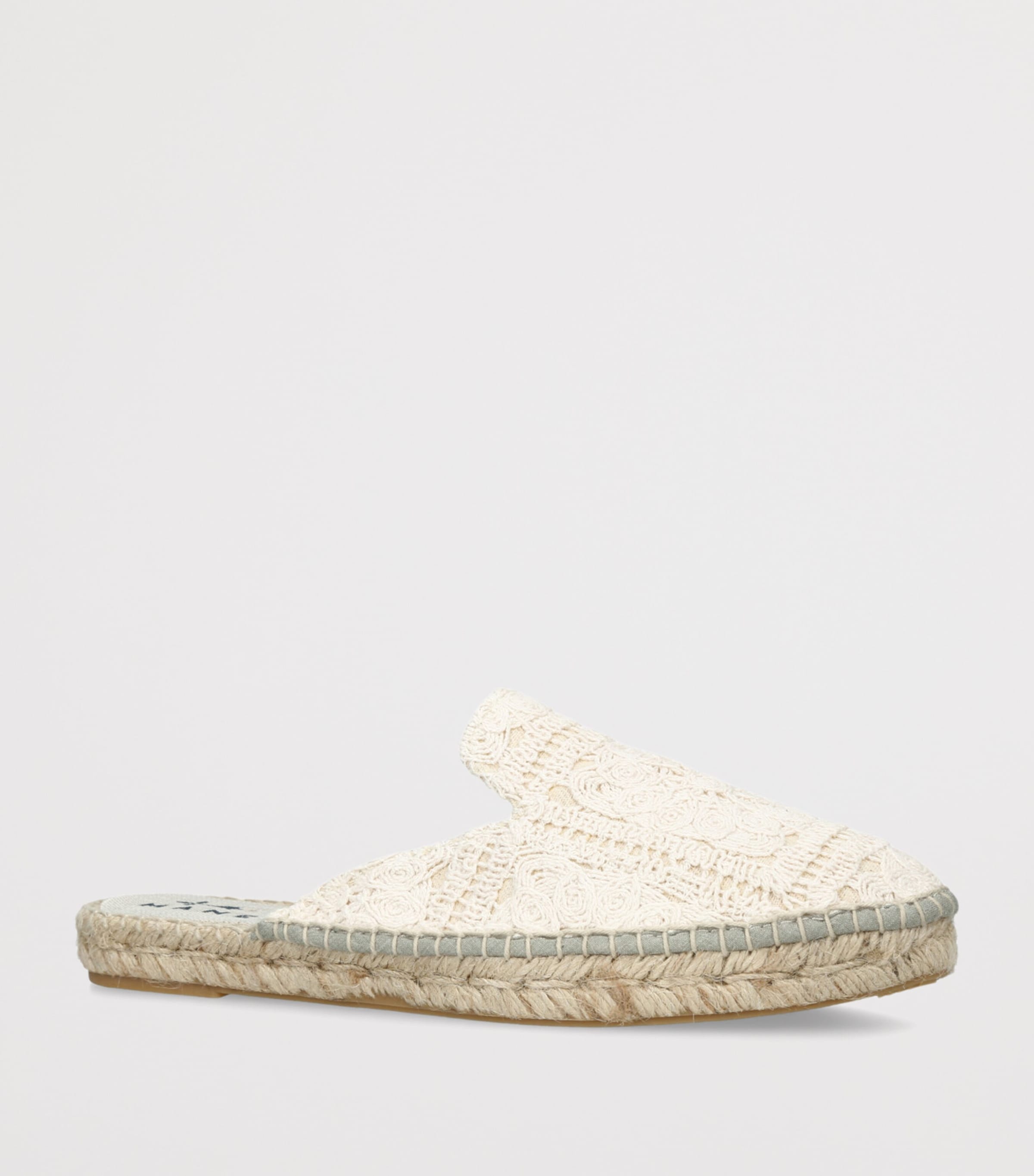 Manebi Woven La Havana Espadrille Slides Bone Image 3